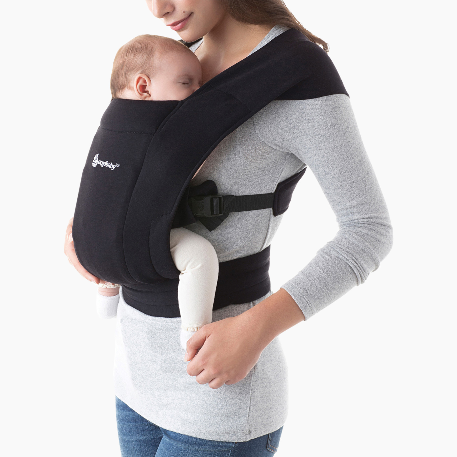  Ergobaby Embrace Cozy Newborn Essentials Baby Carrier Wrap  (7-25 Pounds), Ponte Knit, Cream : Baby