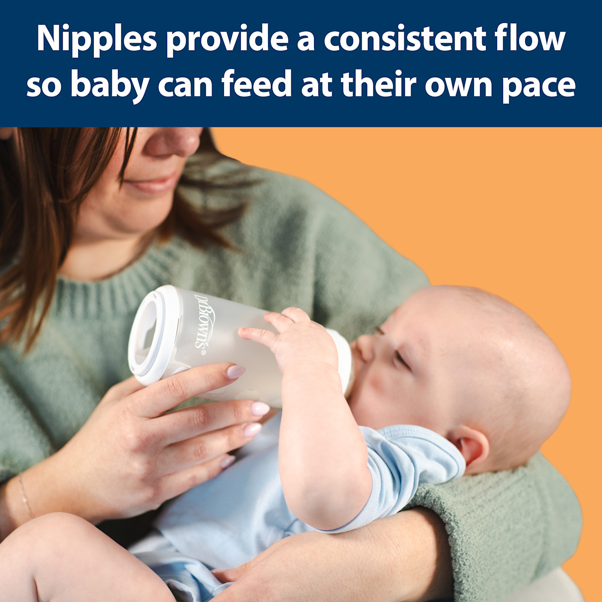 Dr. Brown's Options+ Wide-Neck Silicone Baby Bottle Set - White.