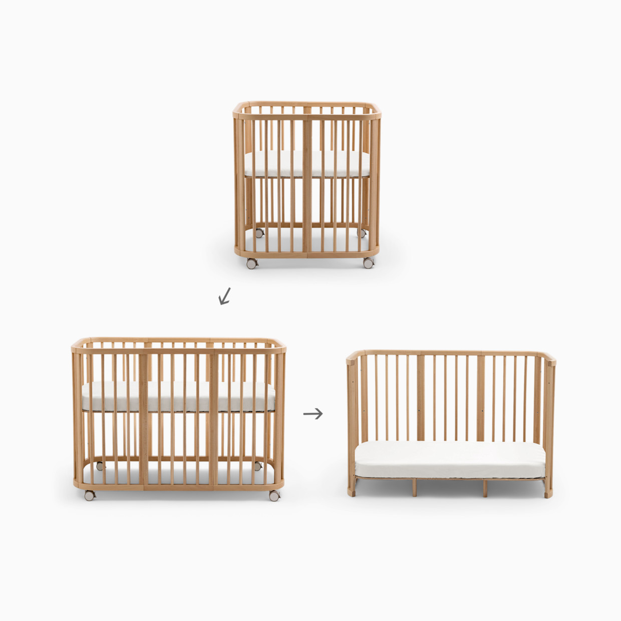 Stokke Nighti 3-in-1 Convertible Crib - Natural.