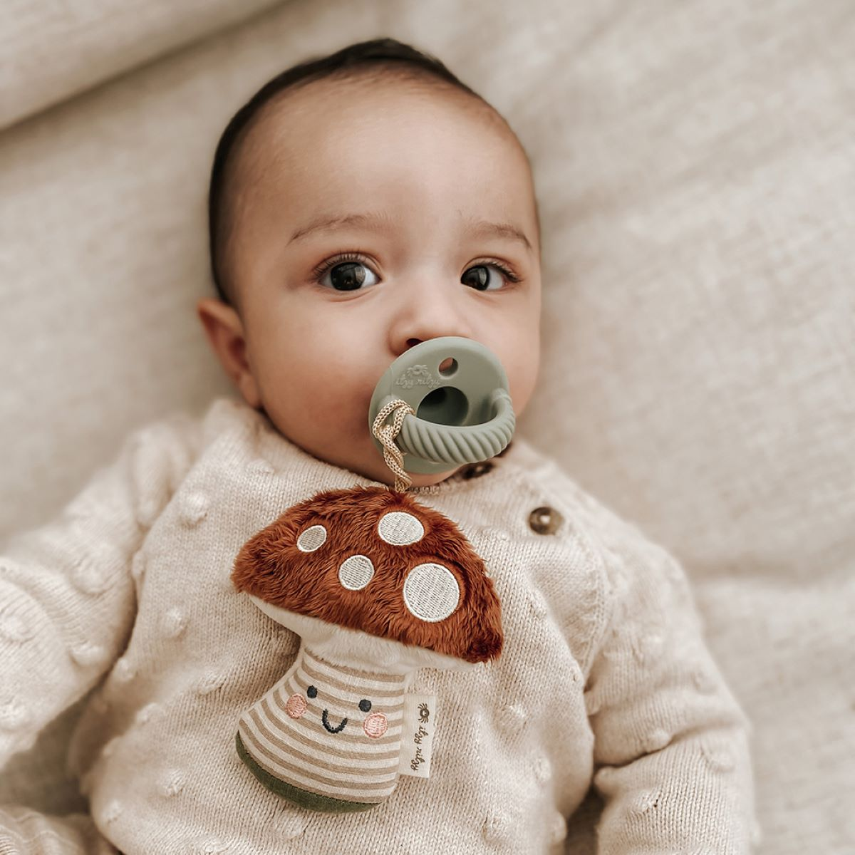 Itzy Ritzy Silicone Pacifier and Plush Pal.