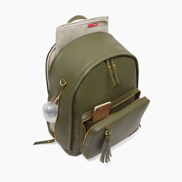 Skip Hop Greenwich Simply Chic Diaper Backpack - Olive.