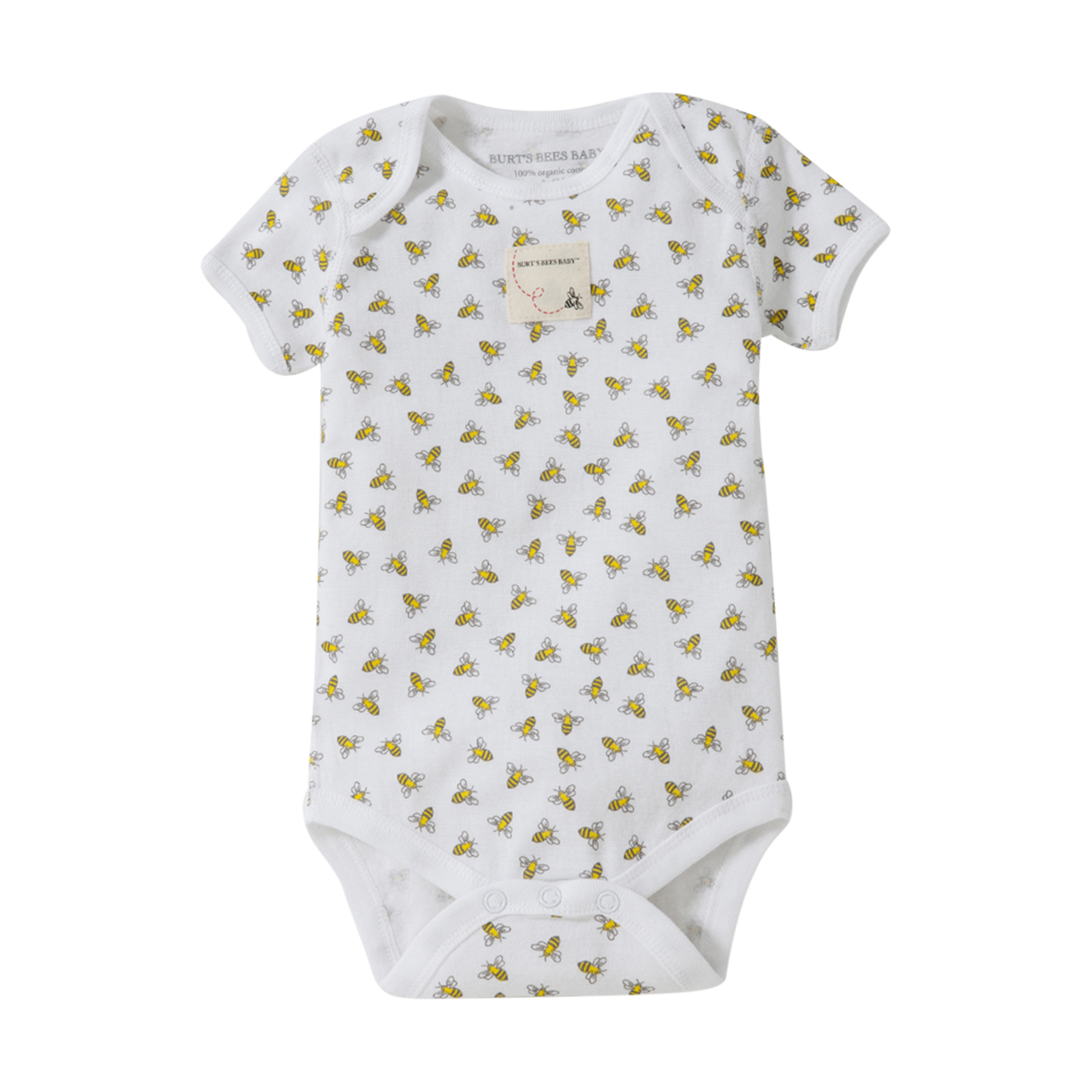 Burt's Bees Baby Organic Short Sleeve Bodysuit (5 Pack) Sunshine, 03