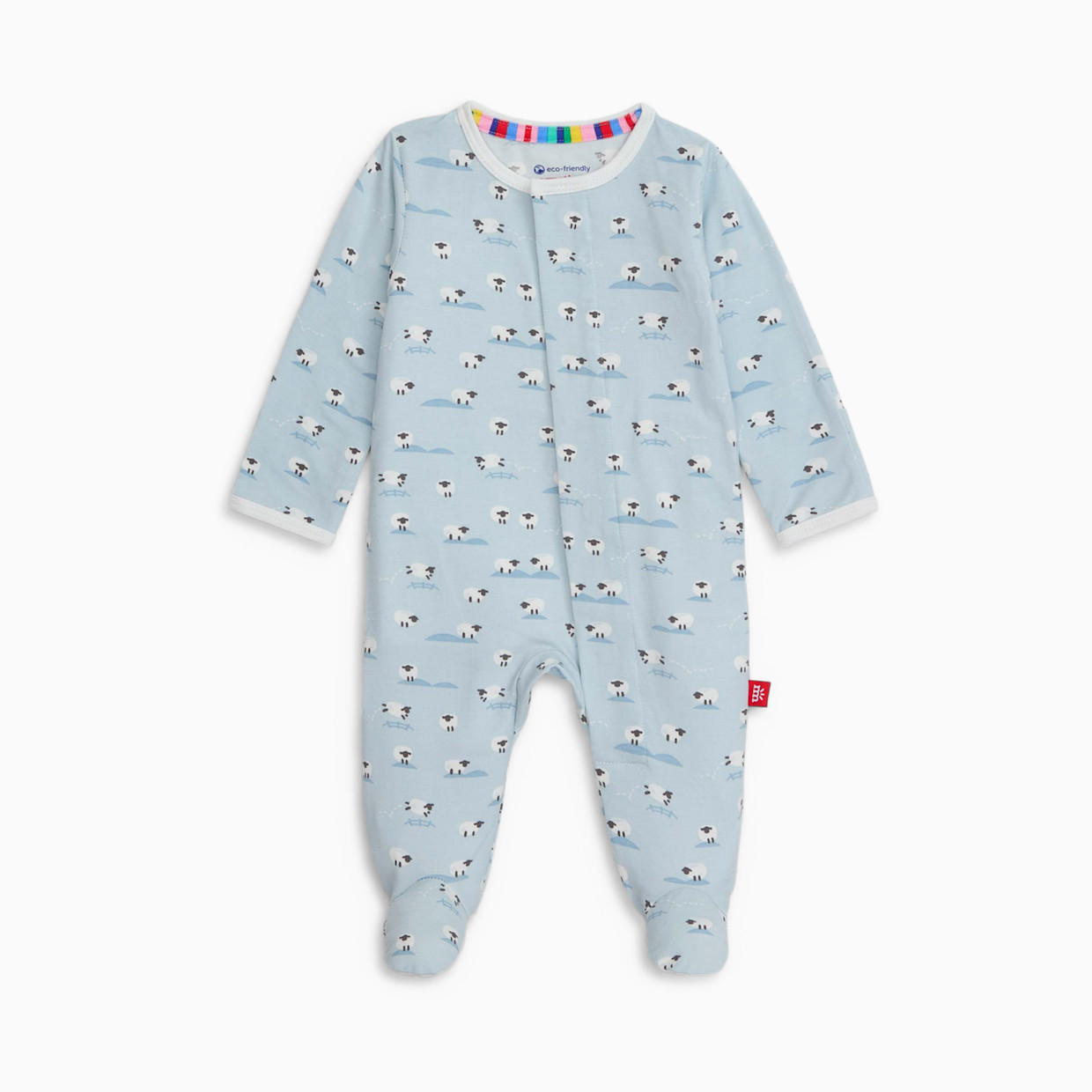 Magnetic Me Modal Magnetic Footie - Pastel Blue Baa Baa Baby, Newborn.