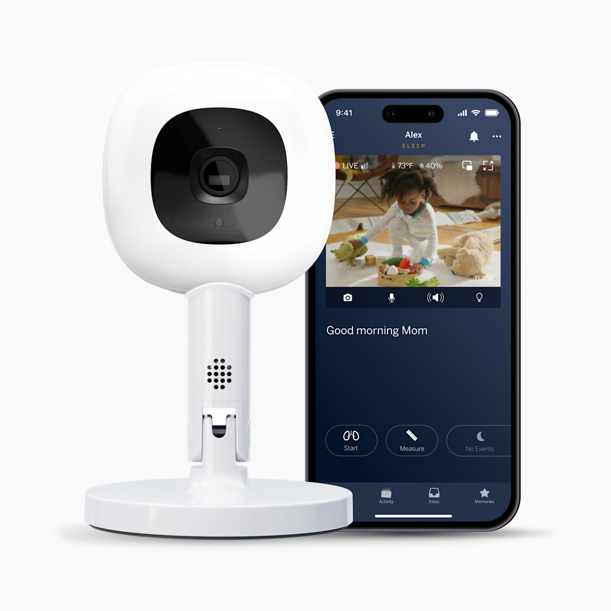 Nanit Pro Camera & Flex Stand - White.