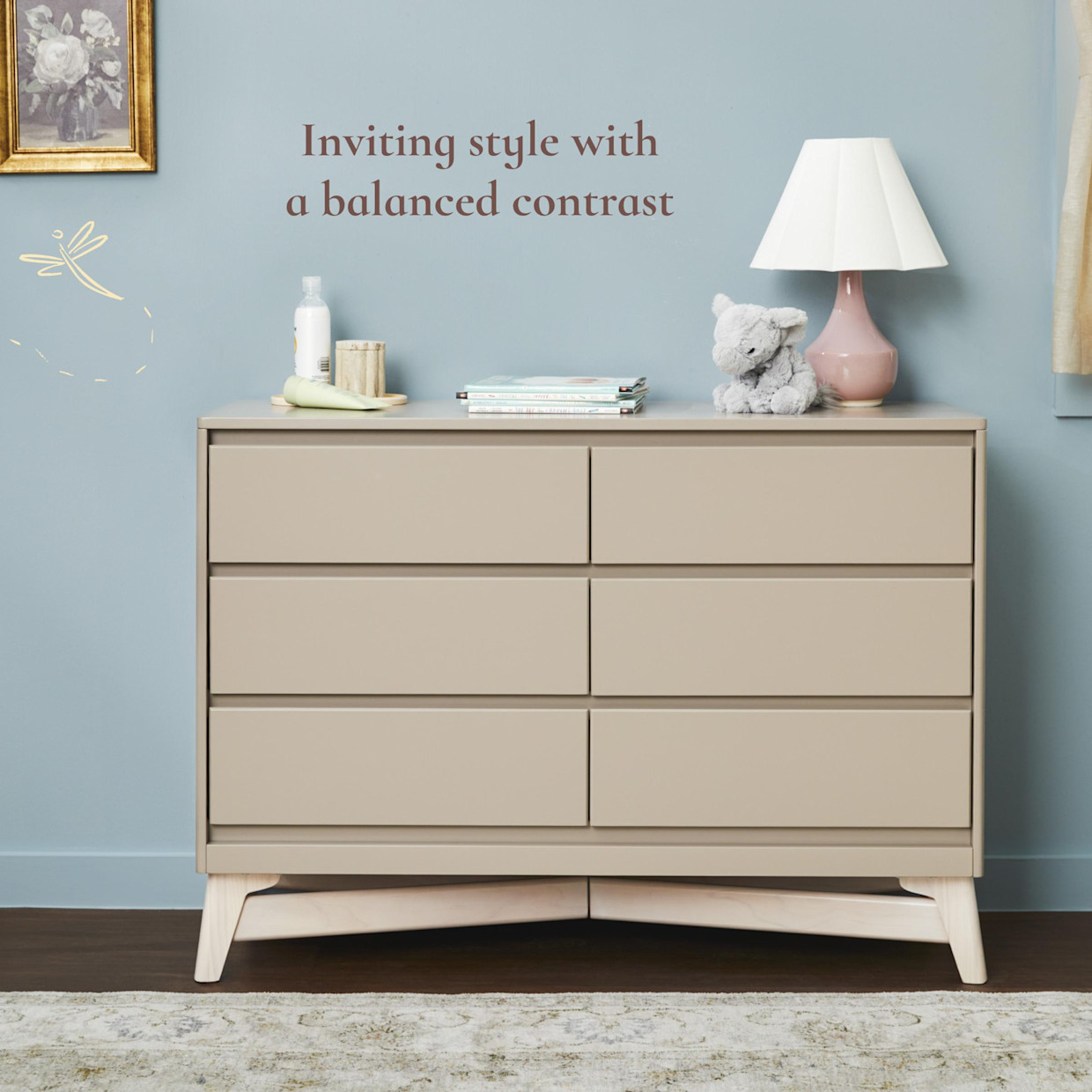 Little Seeds Pala 6-Drawer Dresser - Taupe.