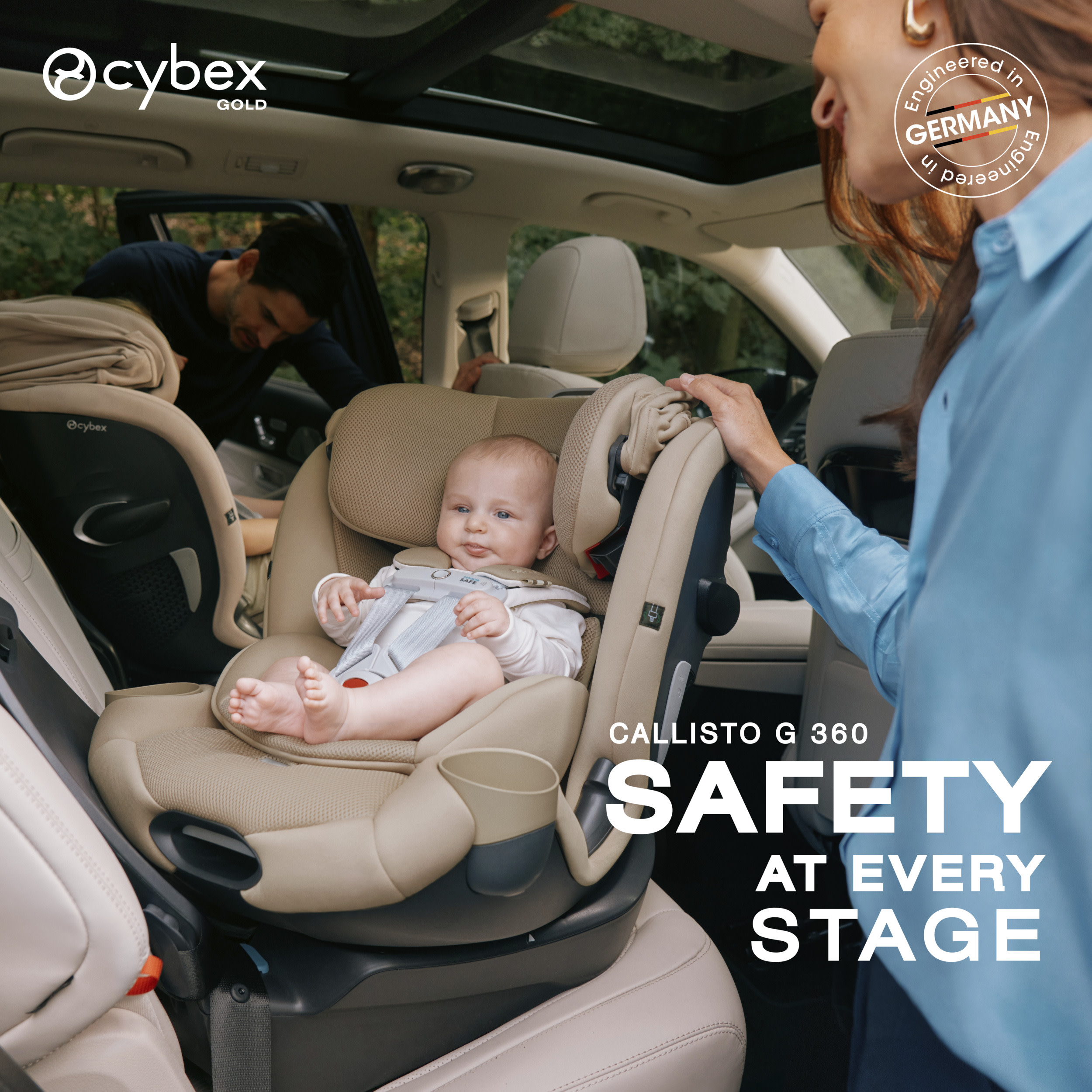 Cybex Callisto G 360 Rotating All-in-One Convertible Car Seat - Chocolate Brown.