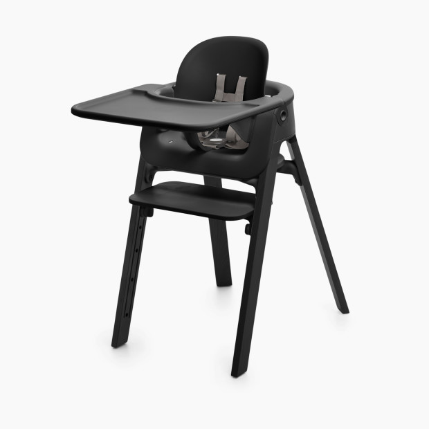 Stokke Steps Complete High Chair - Black Seat/Grey Cushion.