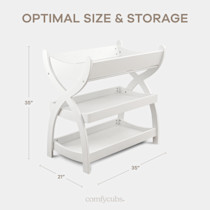 Optimal size & storage dimensions of changing table 35" tall and wide