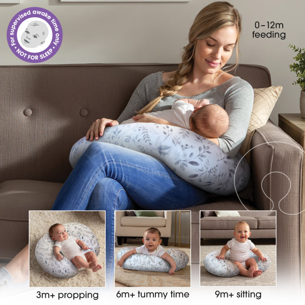 Boppy Original Nursing Pillow and Positioner + Free $5 Babylist Gift Card,Cyber Monday Deal - Grey Taupe Leaves.