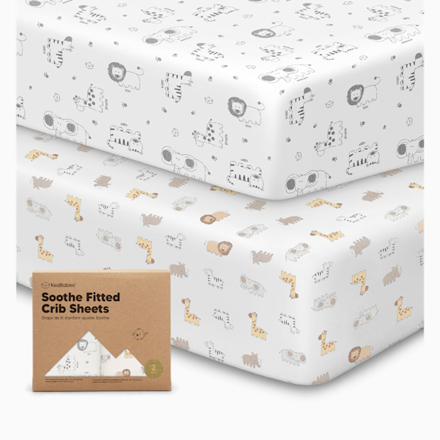 KeaBabies 2-Pack Soothe Fitted Crib Sheets.