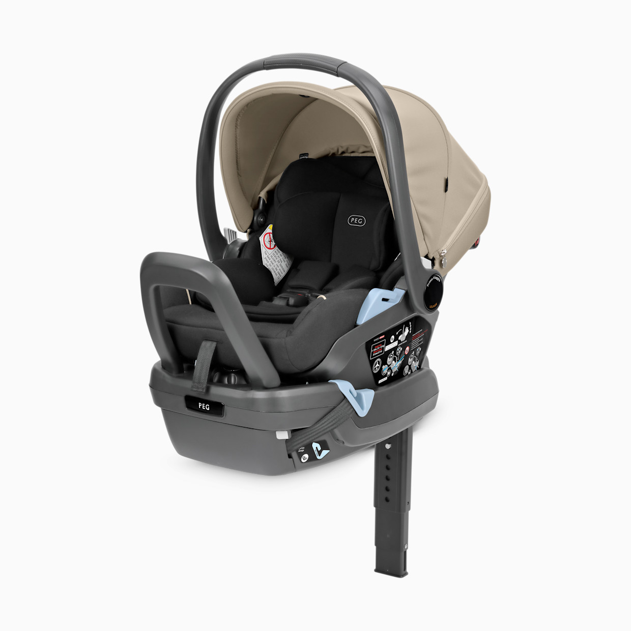 Peg Perego PEG Primo Viaggio Lounge - Reclining Rear Facing Infant Car Seat - Vanilla Blend.