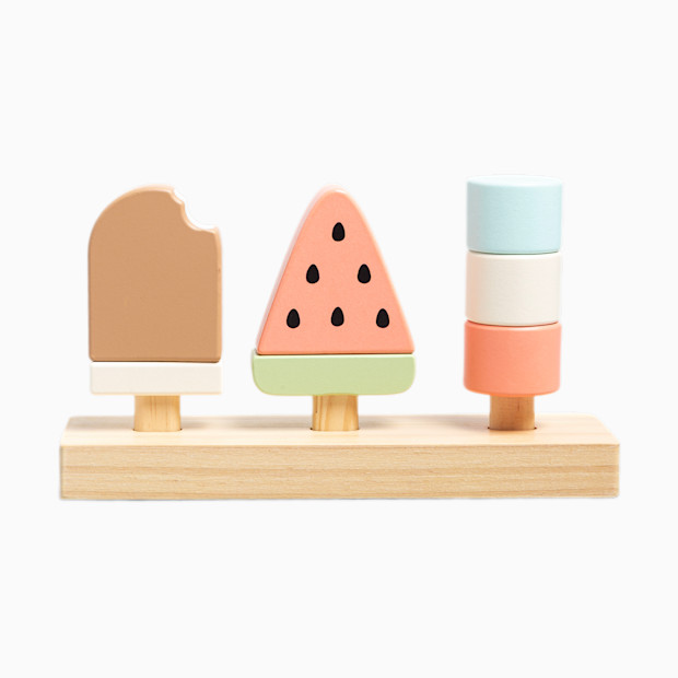 Pearhead Wooden Ice Cream Stacking Toy.