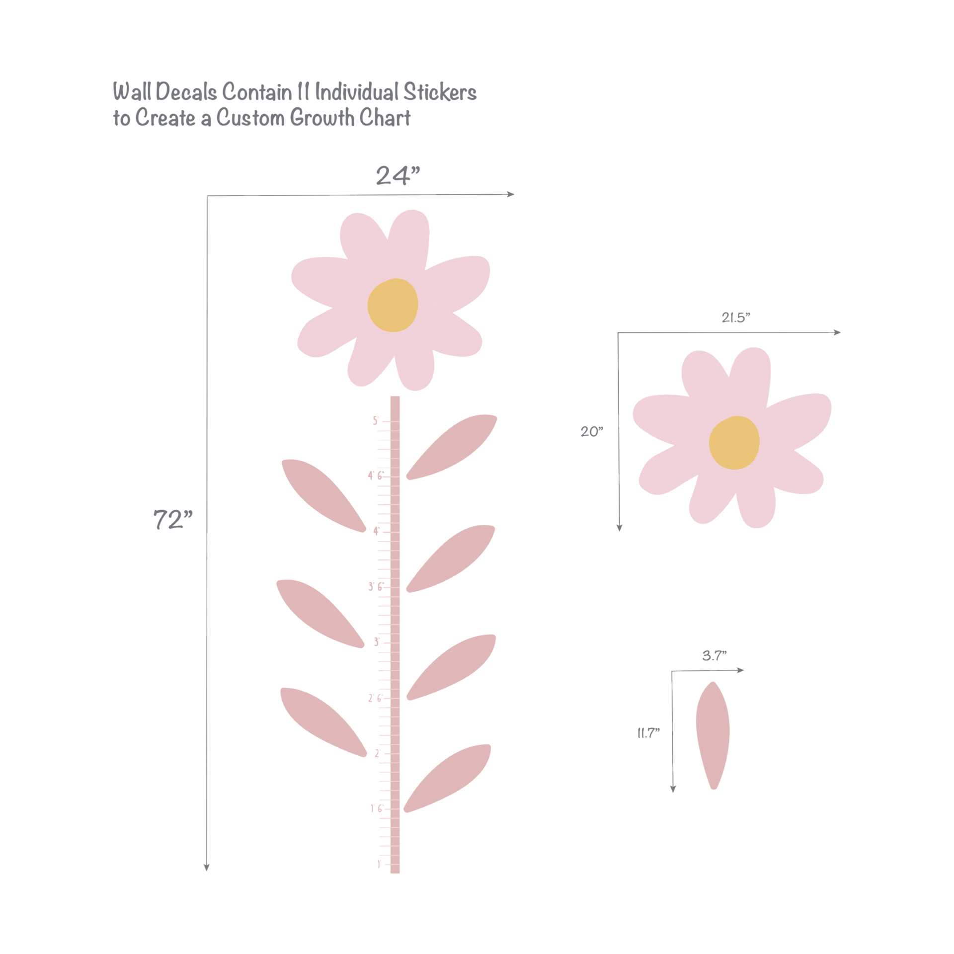 Lambs & Ivy Growth Chart Wall Decal.