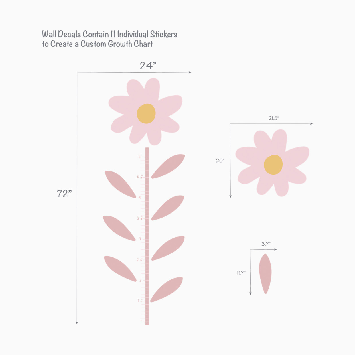 Lambs & Ivy Growth Chart Wall Decal - Daisy Dreams.