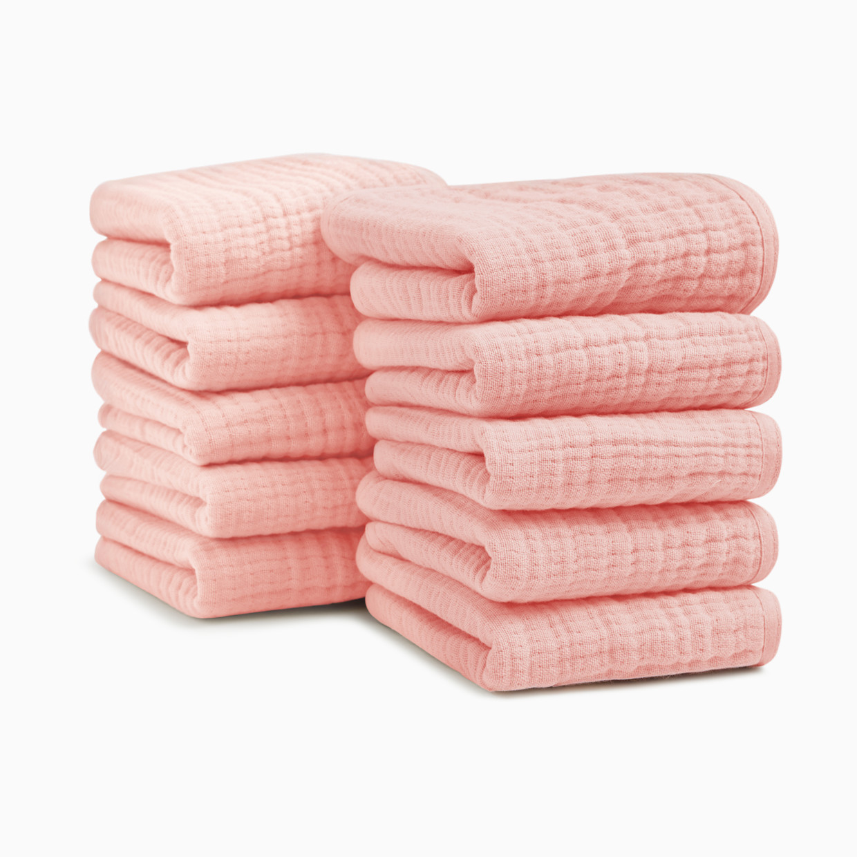 Small Story Muslin Washcloths (10 Pack) - Pink Hues.