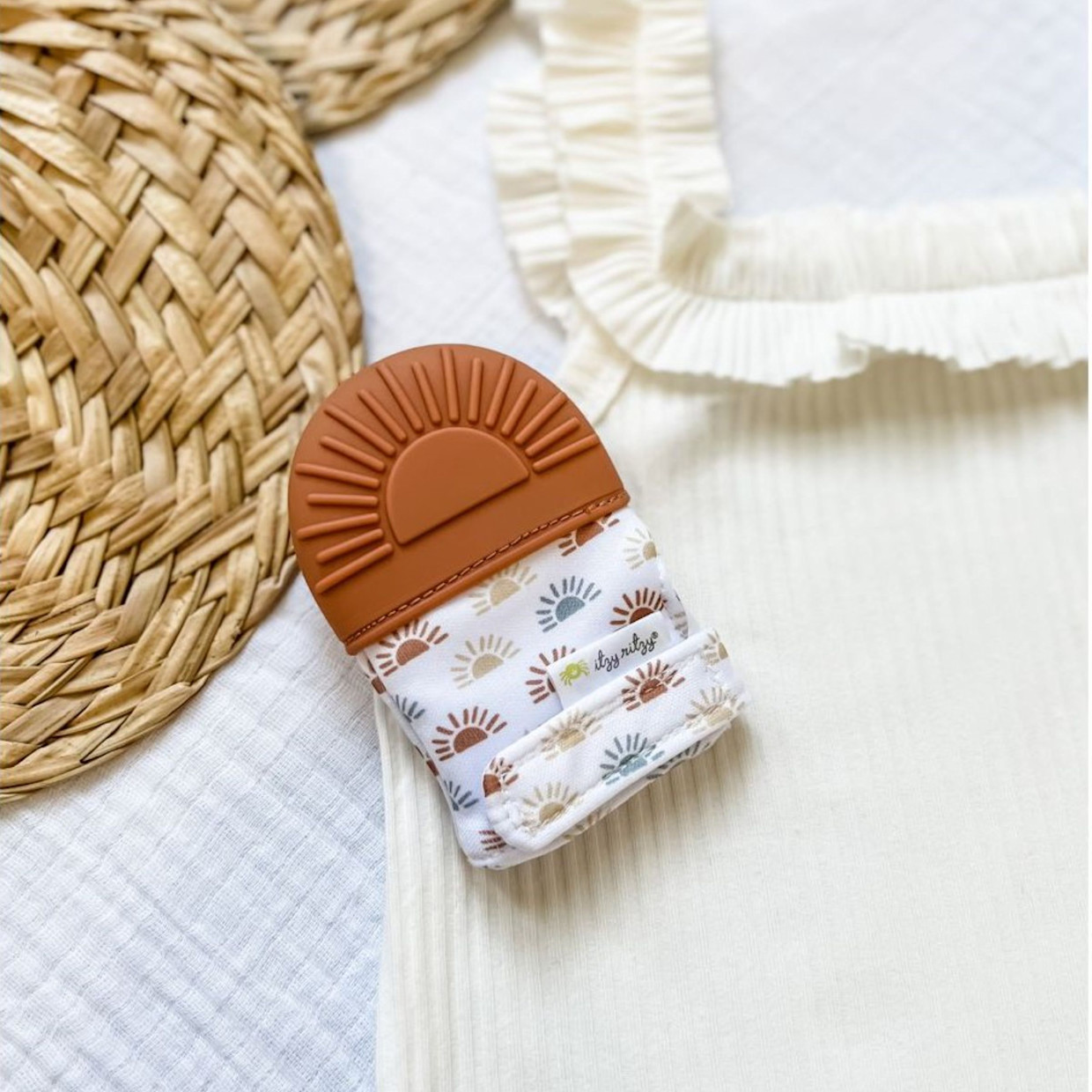 Itzy Ritzy Teething Mitt - Sun.