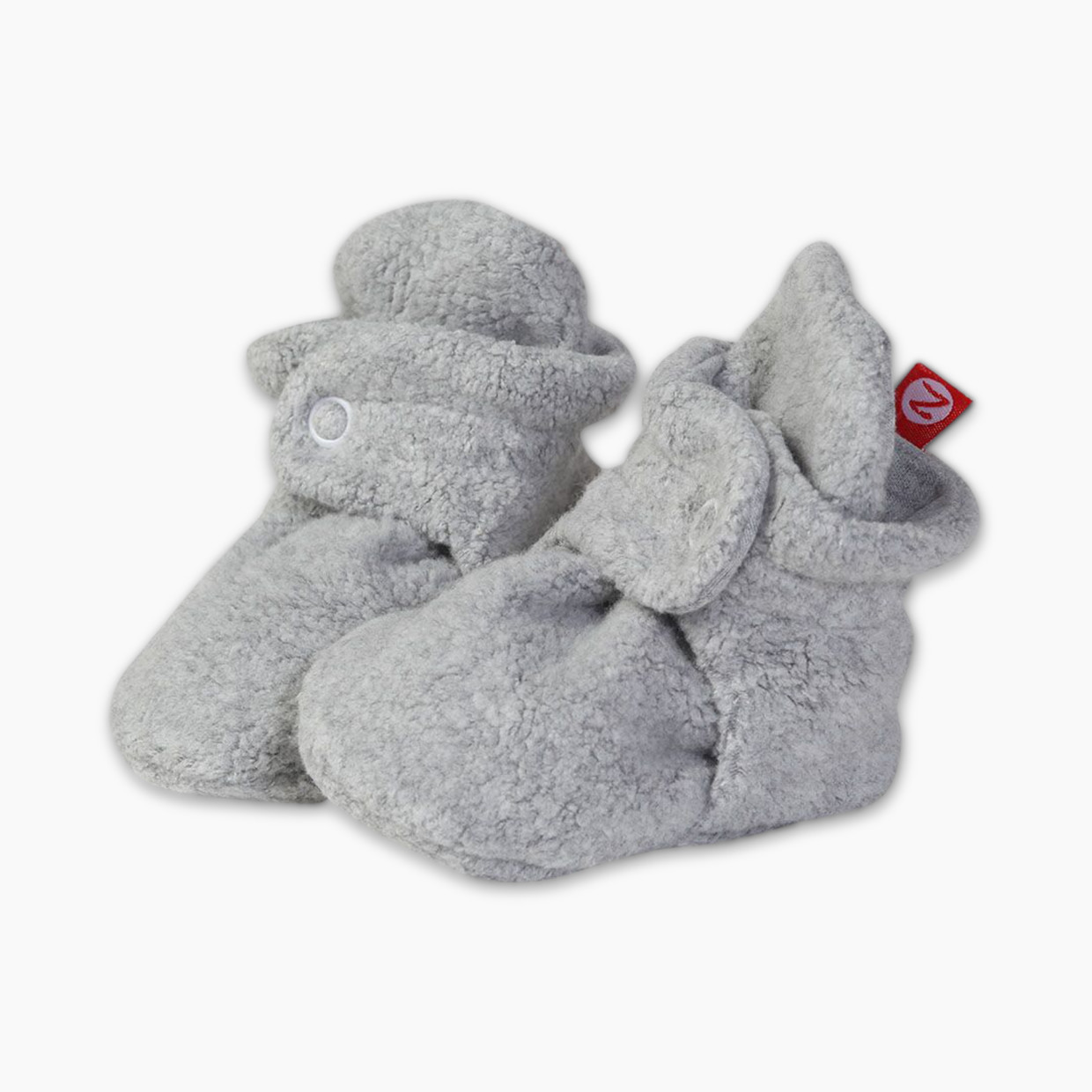 Zutano Cozie Fleece Bootie - Heather Grey, 6 M.