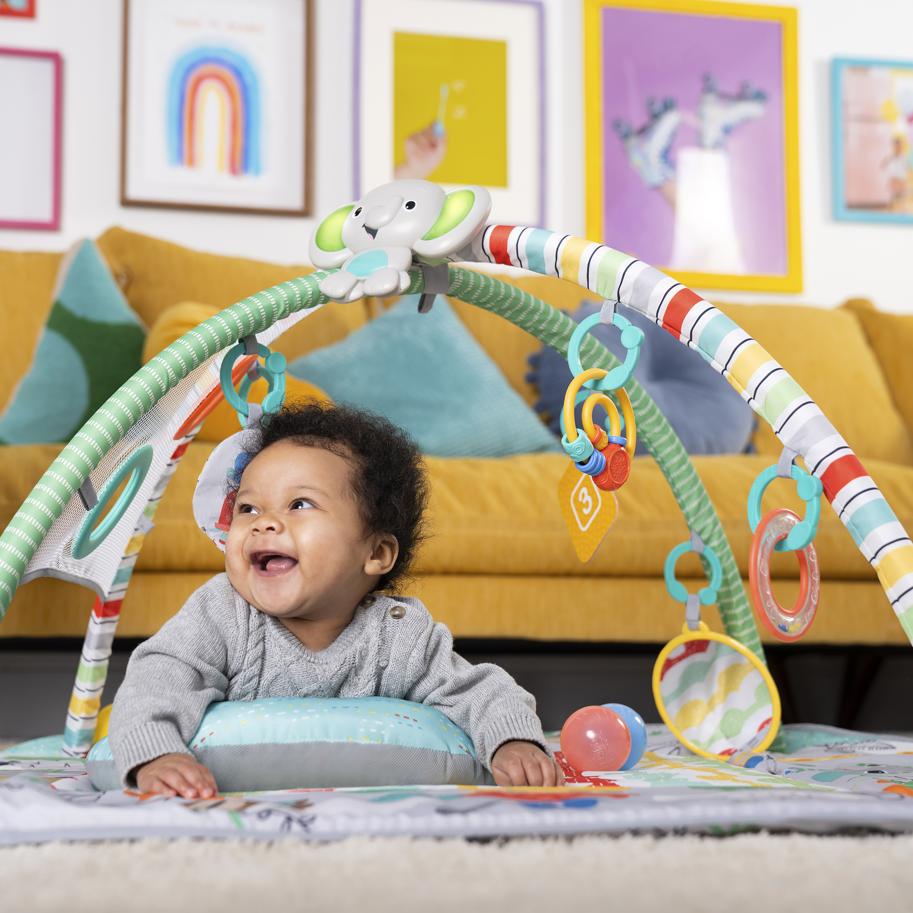 Bright Starts 5-in-1 Your Way Ball Play Baby Activity Play Gym & Ball Pit - Totally Tropical.