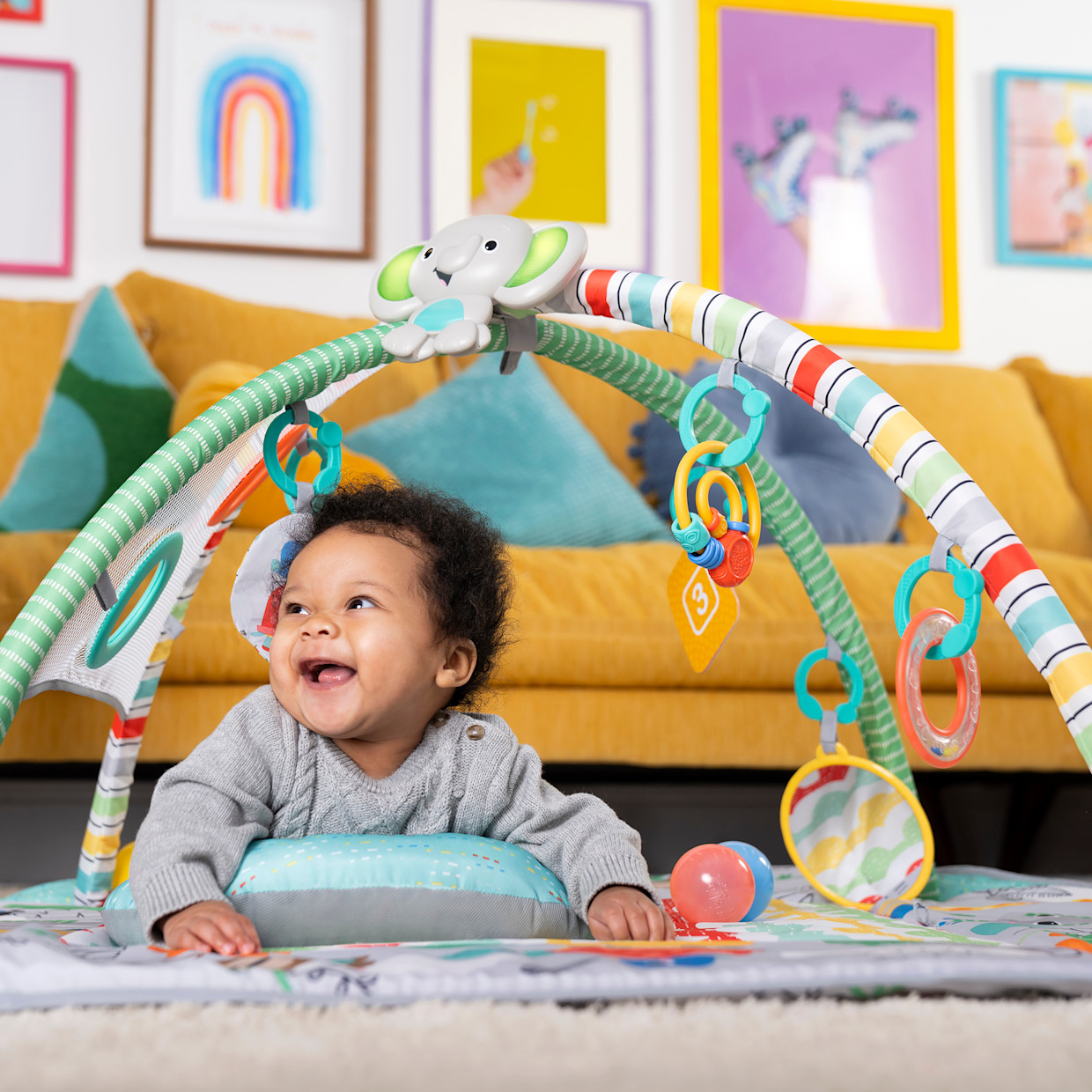 Bright Starts 5-in-1 Your Way Ball Play Baby Activity Play Gym & Ball Pit - Totally Tropical.