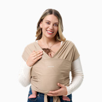 Momcozy Baby Wrap Carrier - Easy to Wear Infant Carrier Slings, Lightweight Hands Free Baby Sling, Adjustable Baby Carriers for Newborn to Toddler 8-35 lbs, Baby Wraps Carrier, Brown