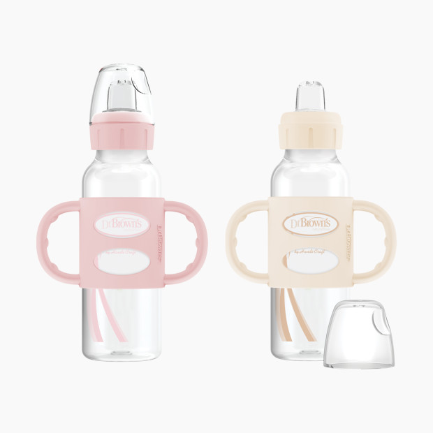 Dr. Brown's Narrow Sippy Spout Bottle w/ Silicone Handles (2-Pack).