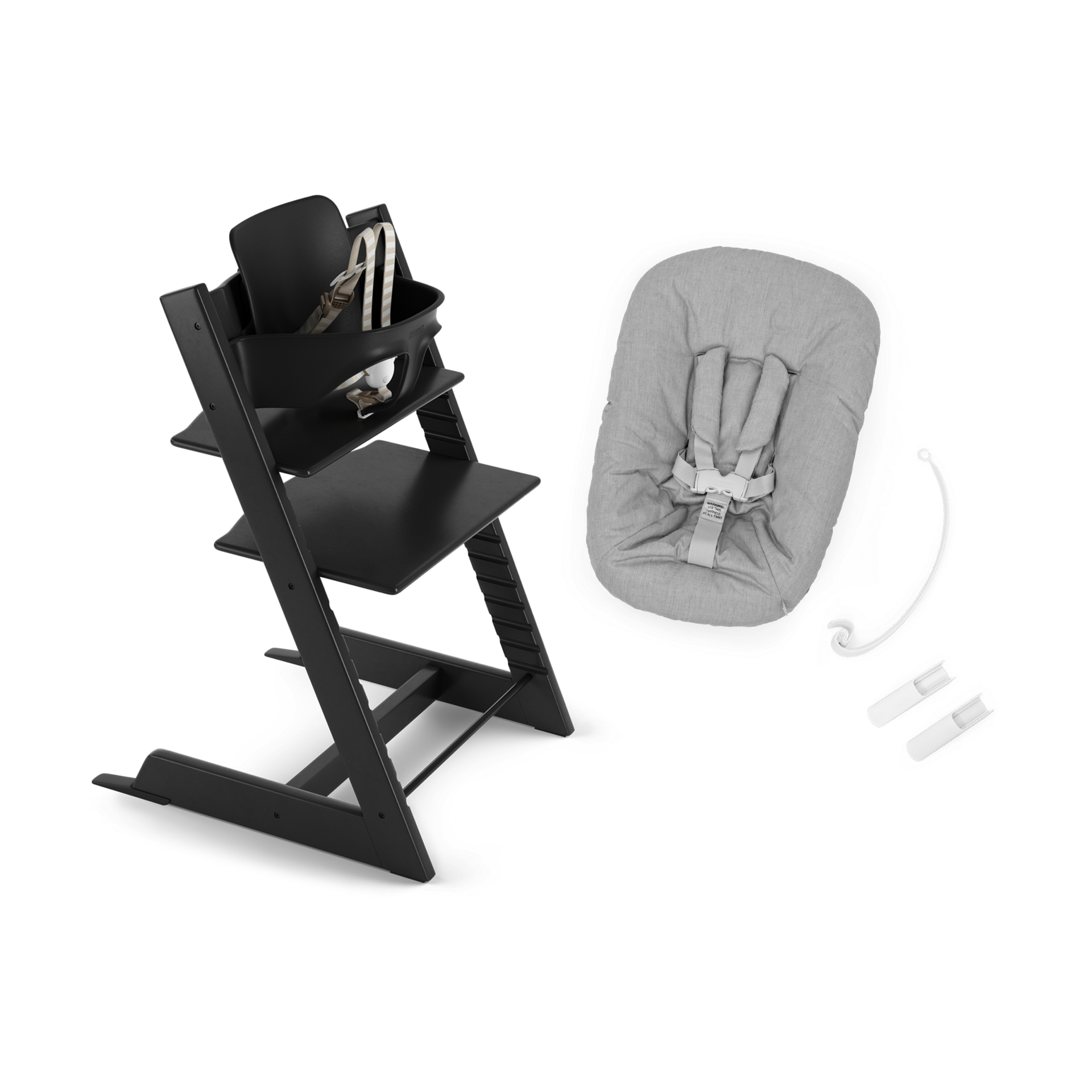 Stokke Tripp Trapp High Chair + Newborn Set Black Babylist Shop