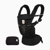 Ergobaby All Carry Positions Breathable Mesh Baby Carrier with Enhanced Lumbar Support & Airflow (7-45 Lb), Omni Breeze, Onyx Black