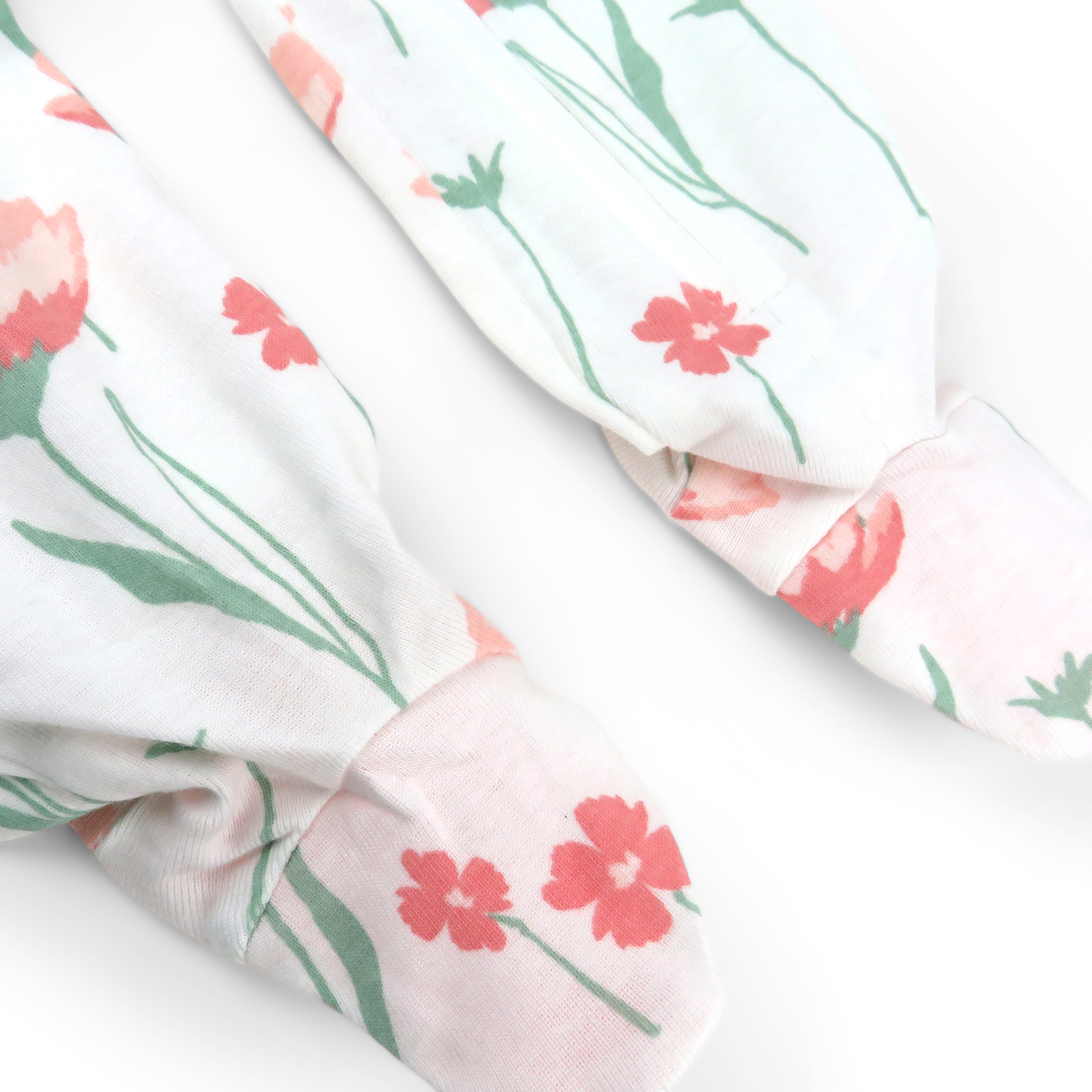 Honest Baby Clothing Organic Cotton Sleep & Play - Strawberry Pink Floral, 0-3 M.