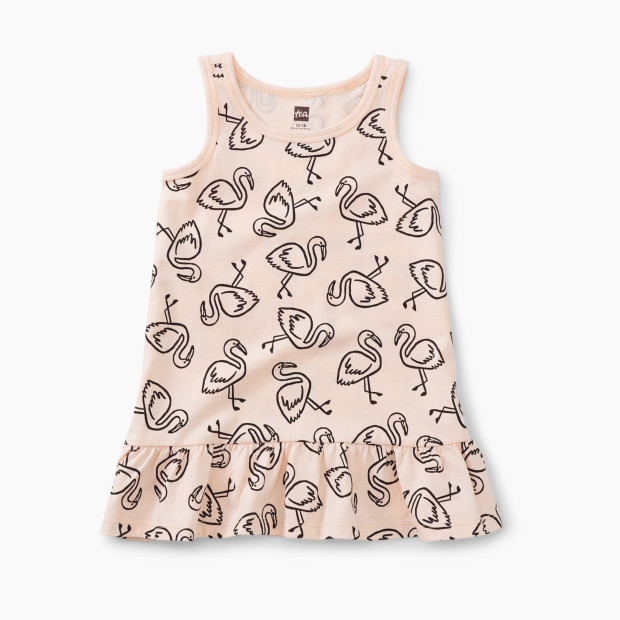 Tea Collection Tank Baby Dress - Flamingo Fiesta, 3-6 Months.