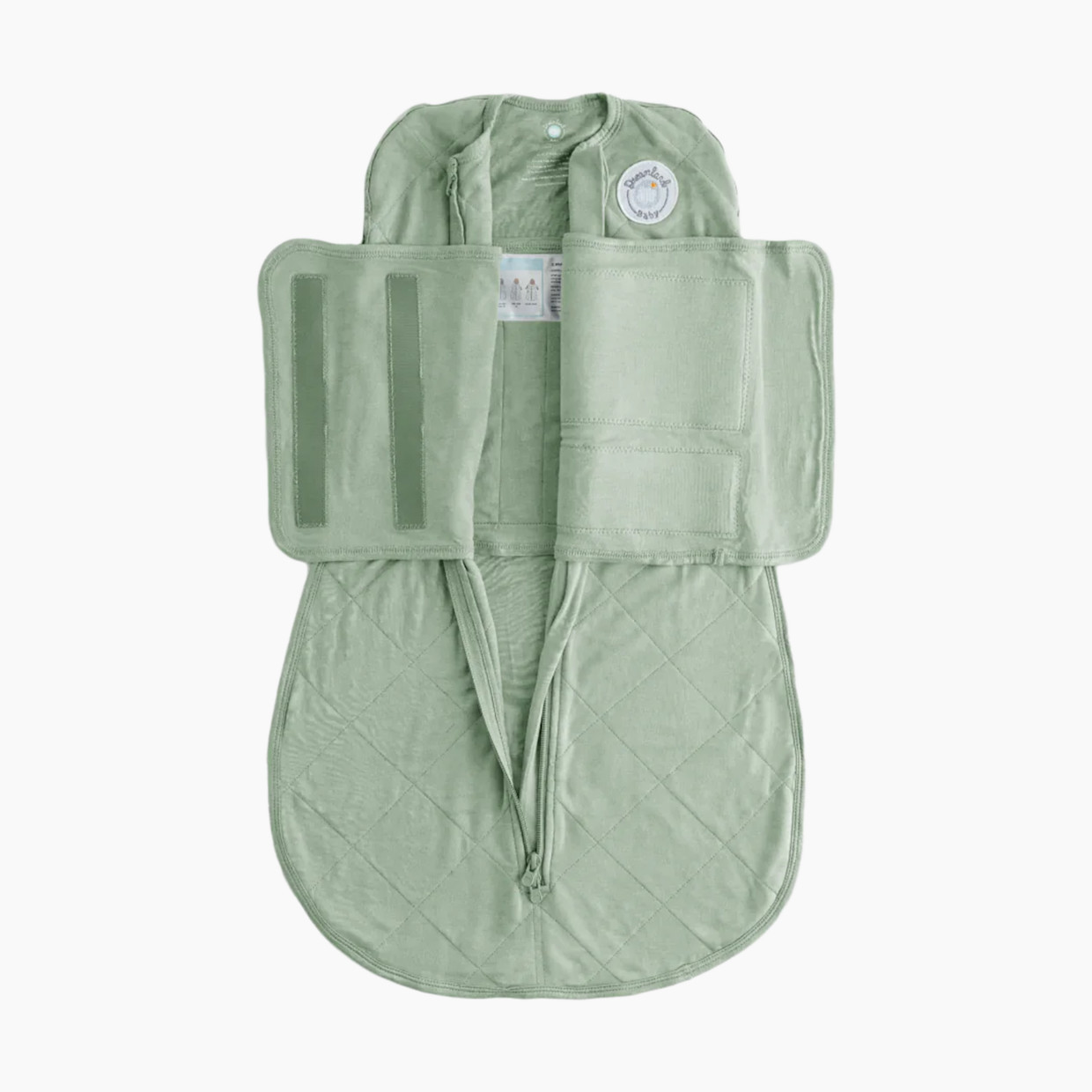 Dreamland Baby Co. Bamboo Classic Swaddle (Non-weighted) - Sage Green, 0-6 Months.