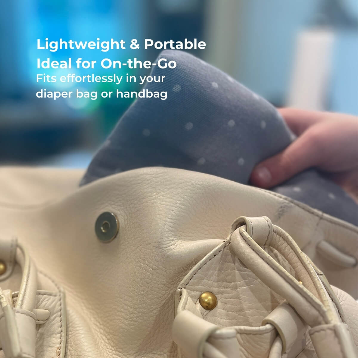 Simple Wishes The Haven 100% Cotton 7-in-1 Nursing Cover - Navy Dots.