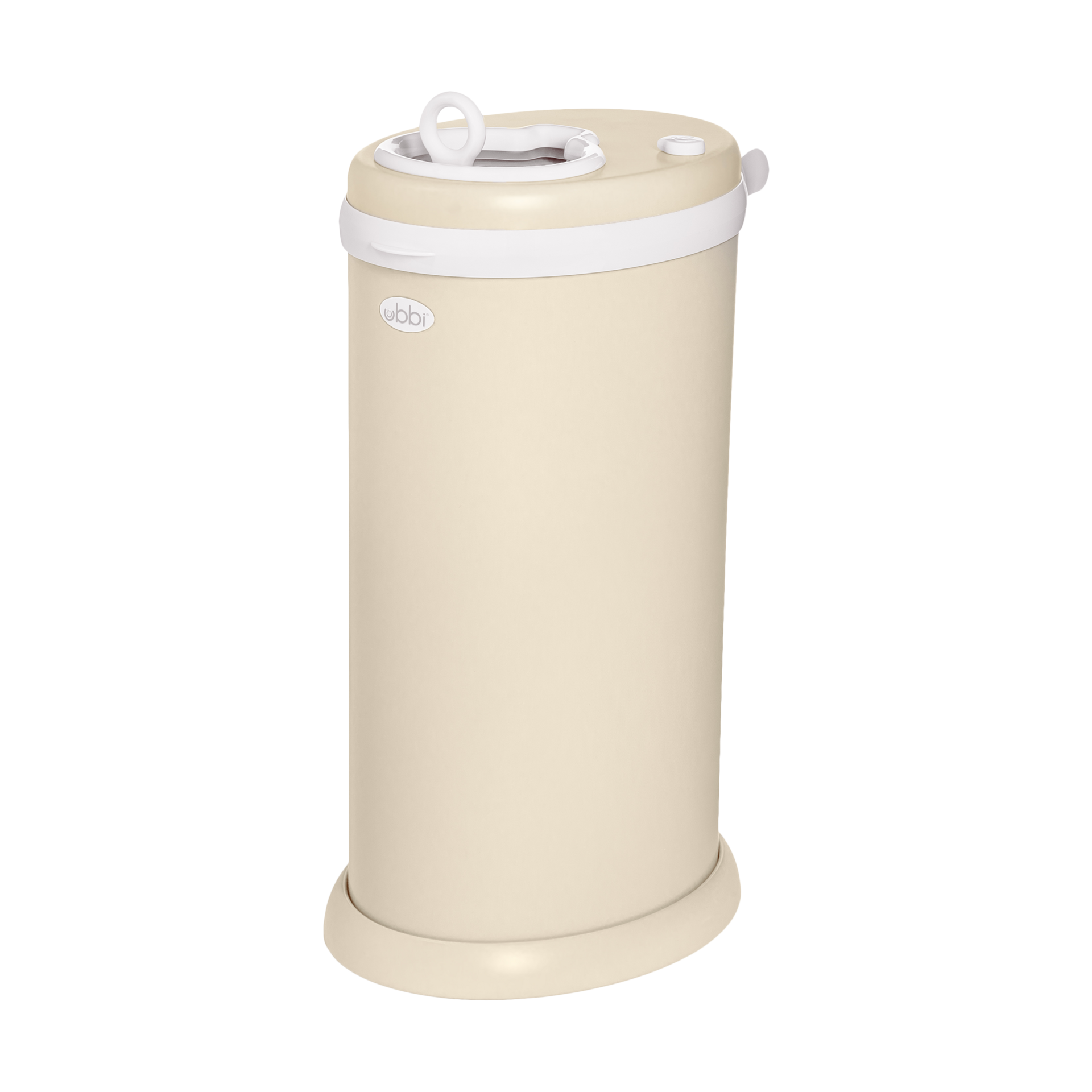 Ubbi Ubbi x Babylist Matte Steel Diaper Pail - Matte Oat Milk.