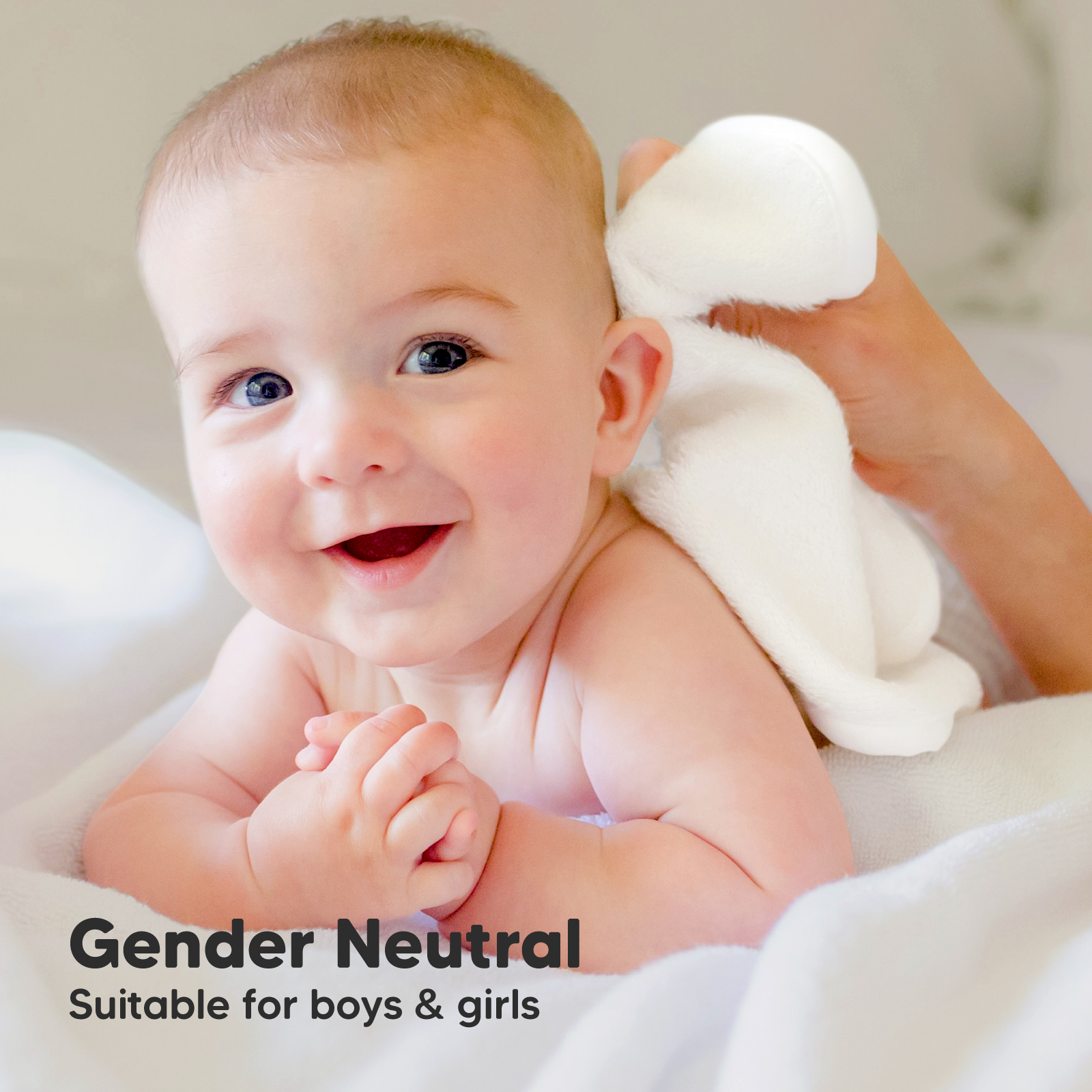 KeaBabies Deluxe Baby Bamboo Viscose Washcloths (6 Pack) - Soft White, 6.