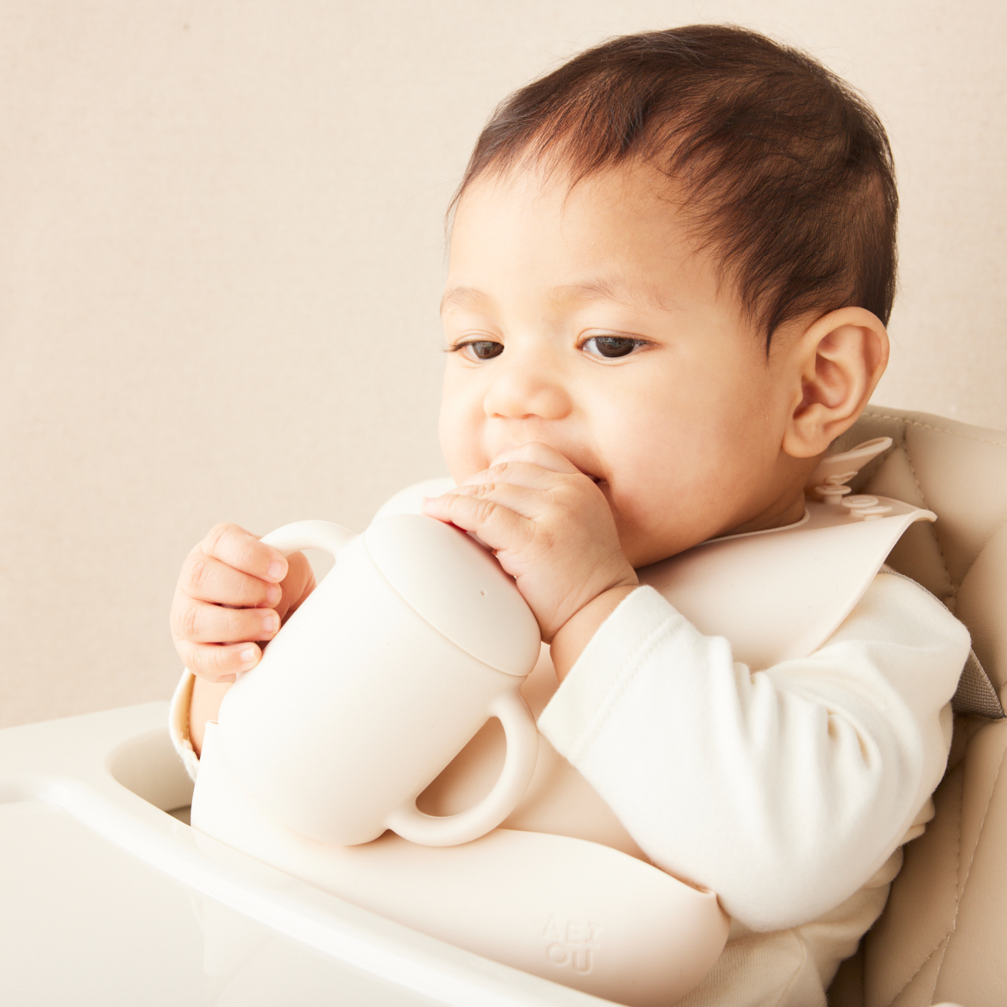 AEIOU Sippy Cup with Straw - Oat Milk.