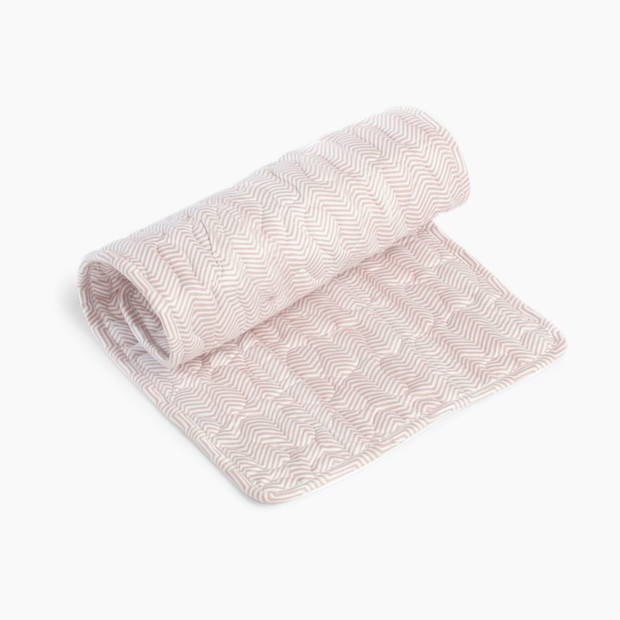 Oilo Studio Changing Pad Topper - Zig Zag Blush.