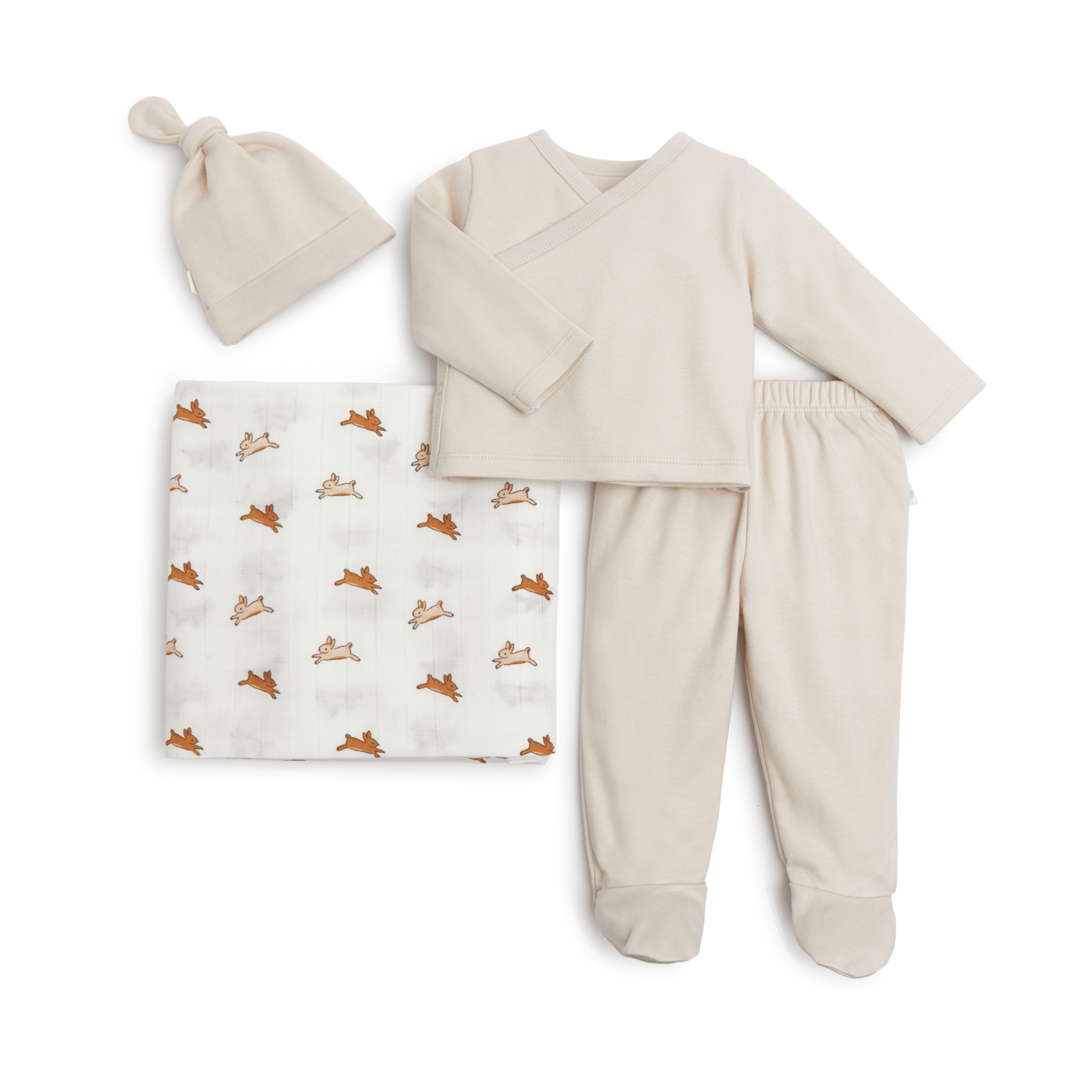 Tiny Kind New Arrivals Organic 4 Piece Gift Set.