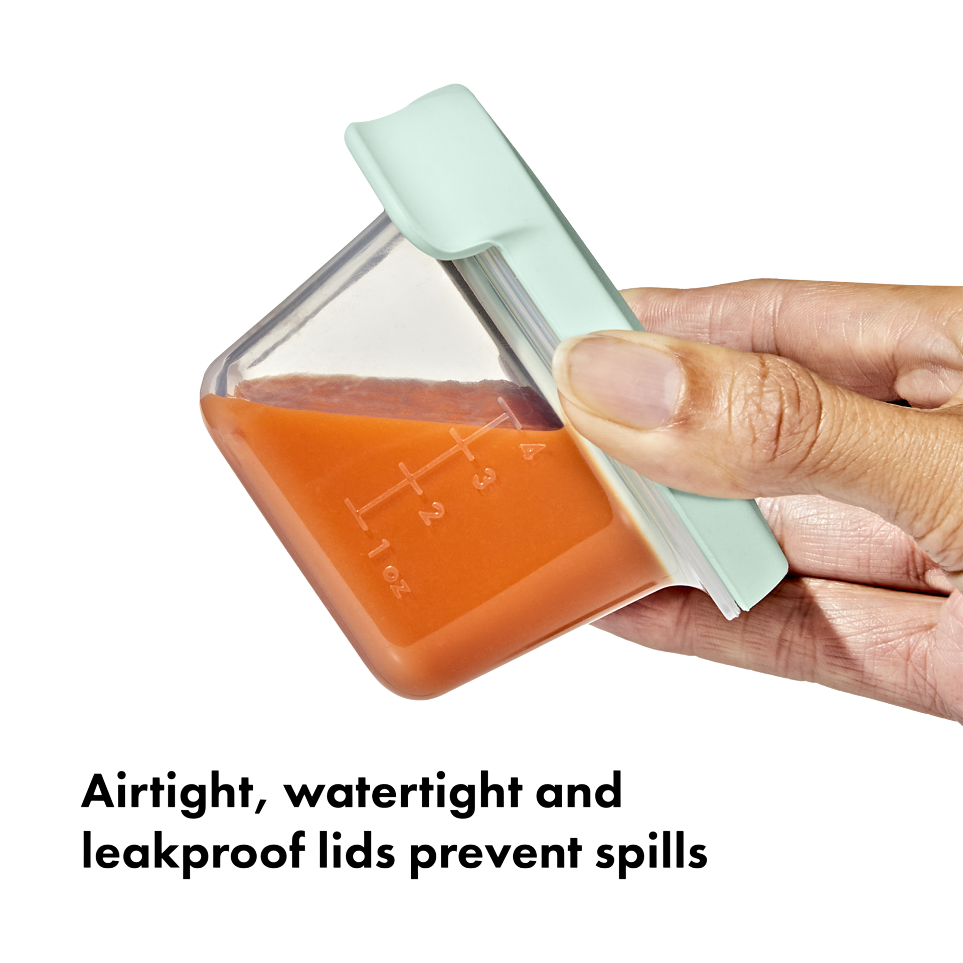 OXO Tot Baby Blocks Silicone 4 Oz Food Storage Containers.