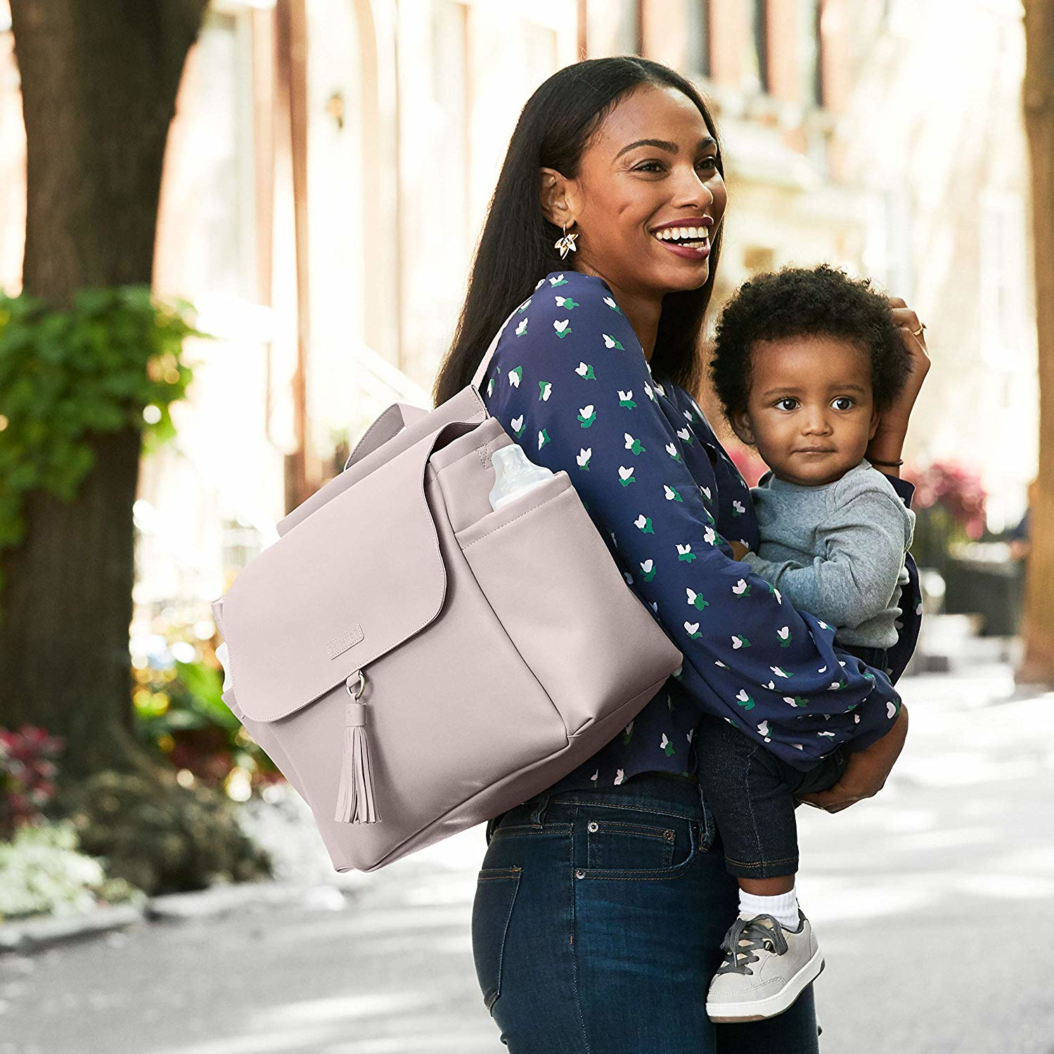 skip hop greenwich simply chic convertible diaper backpack portobello