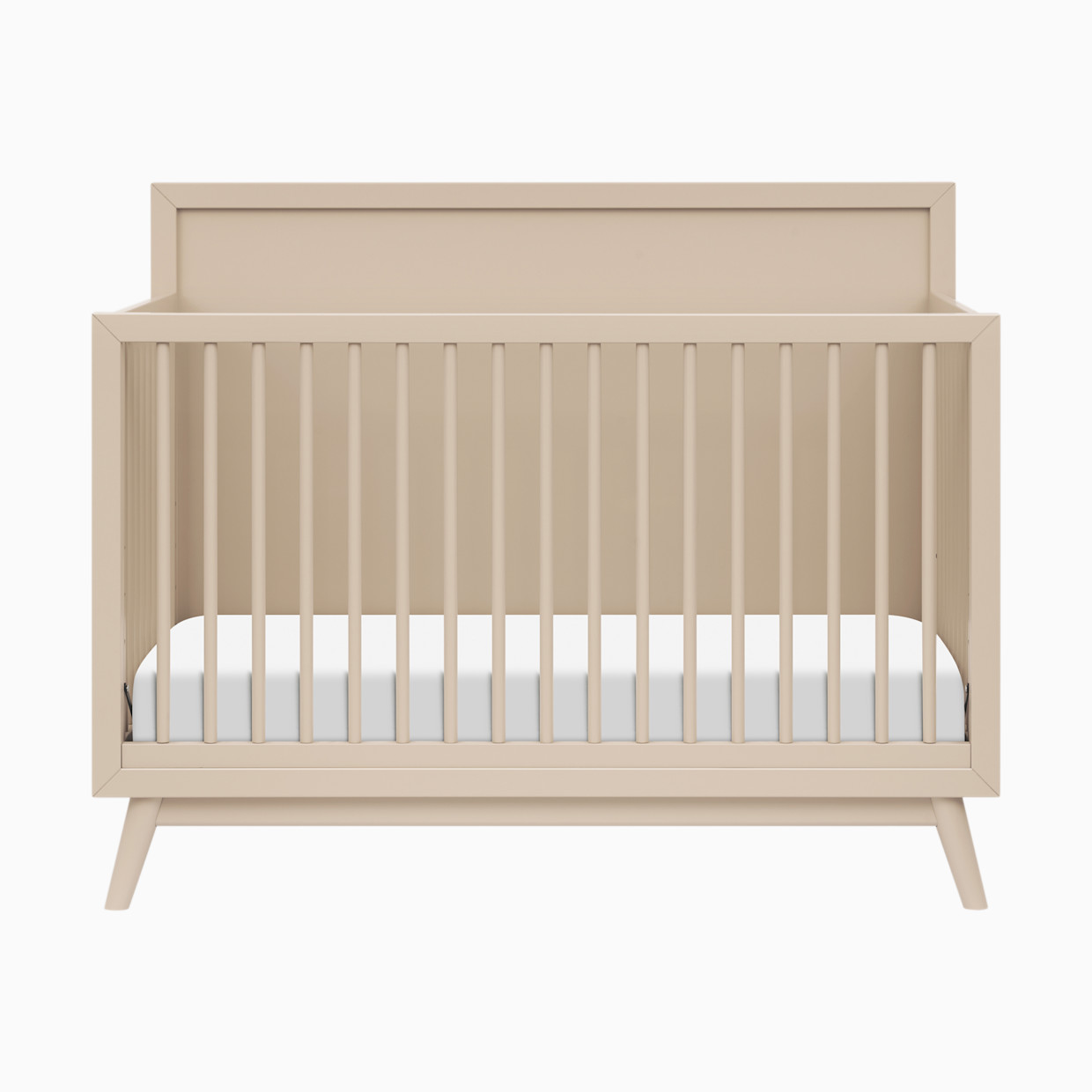 babyletto Palma 4-in-1 Convertible Crib with Toddler Bed Conversion Kit - Taupe.