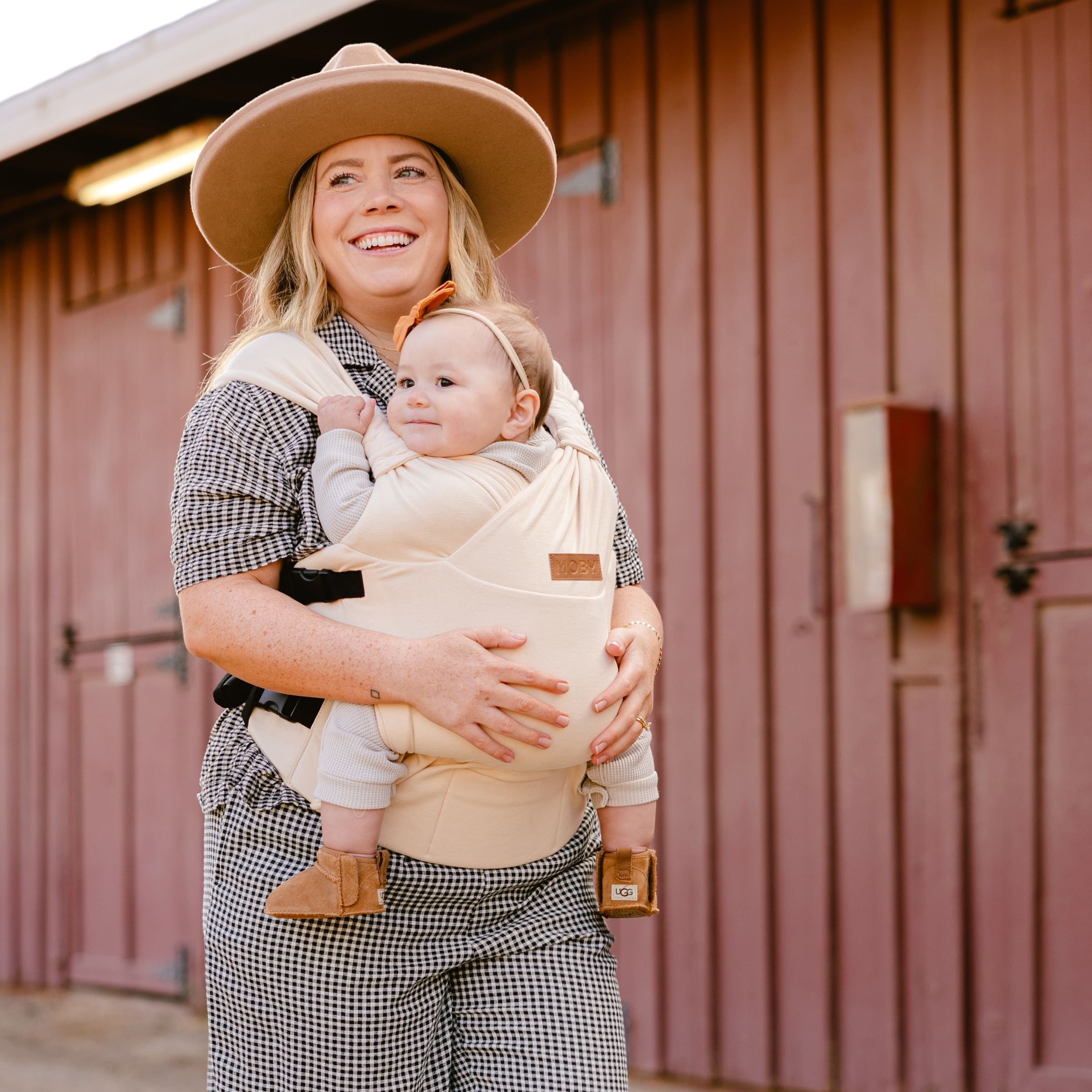 Moby Duet Hybrid Buckle Wrap Carrier - Feather.