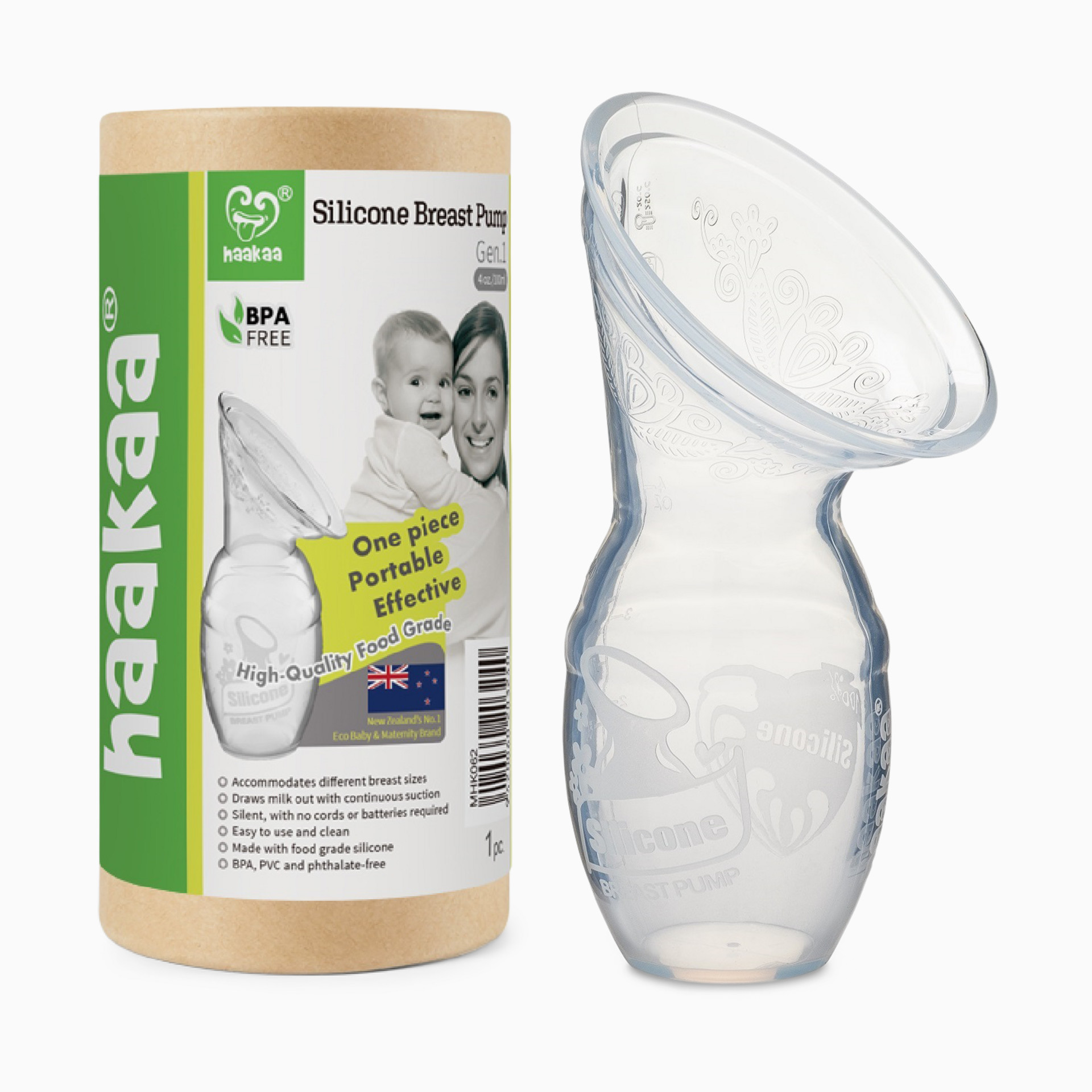 Haakaa Silicone Sacoches Alimentaires Réutilisables Pour Bébés - Lot De 4 Jaunes - 130ml