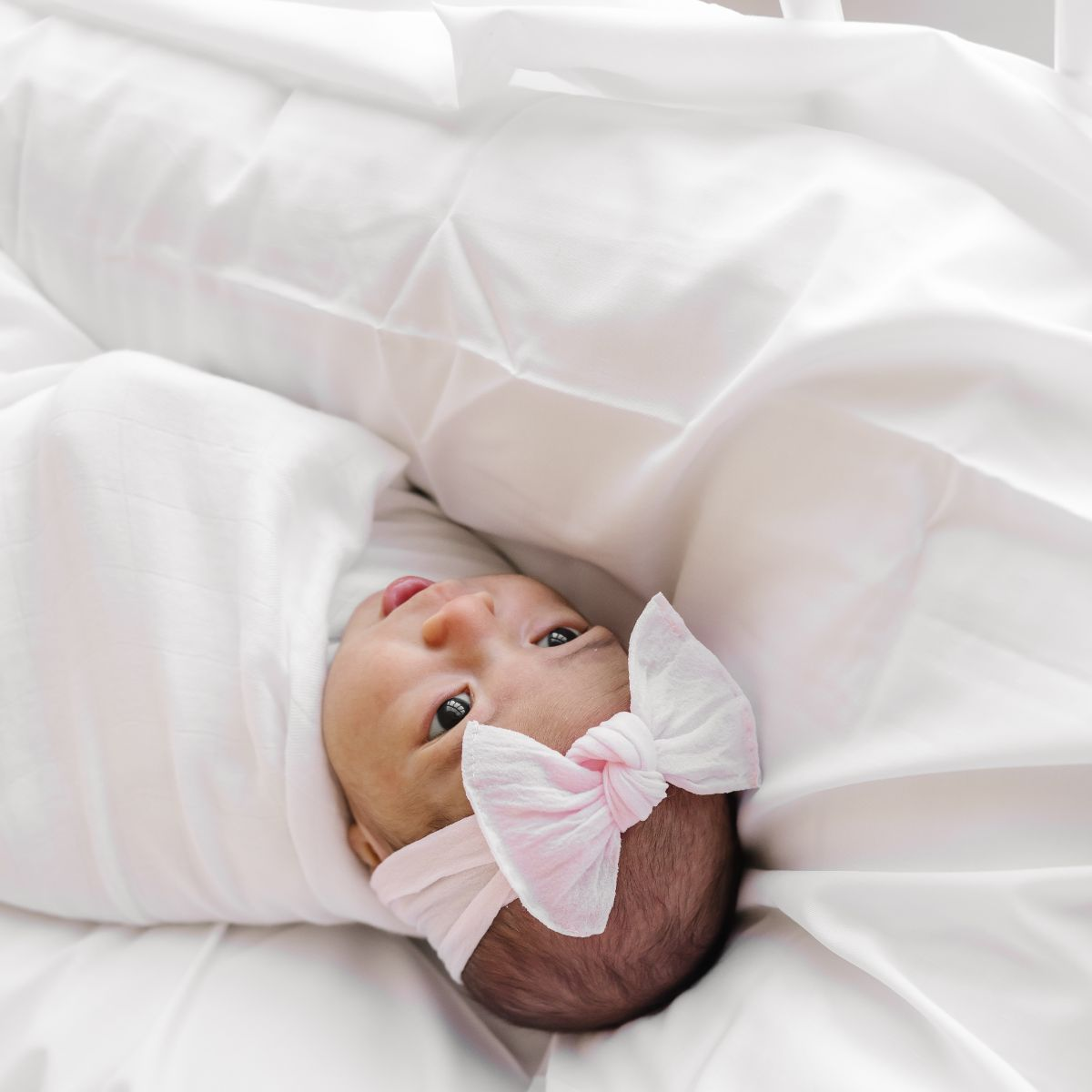 Baby Bling Itty Bitty Knot Set (3 Pack) - Ivory/Rose Quartz/Oatmeal, Os.