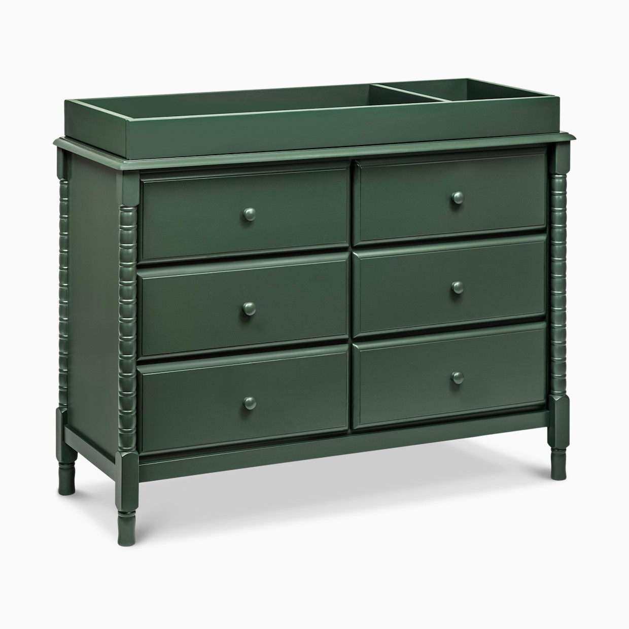daVinci Jenny Lind Spindle 6-Drawer Dresser - Forest Green.