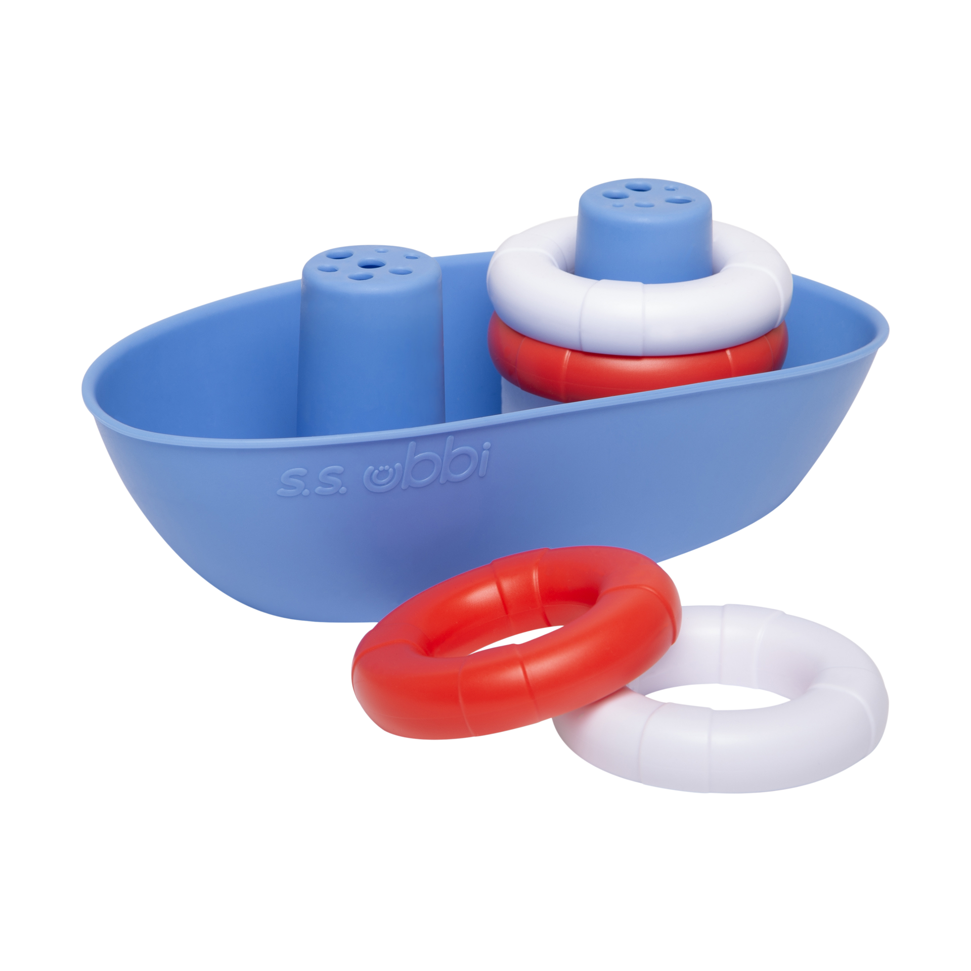Ubbi Boat and Buoys Bath Toy.