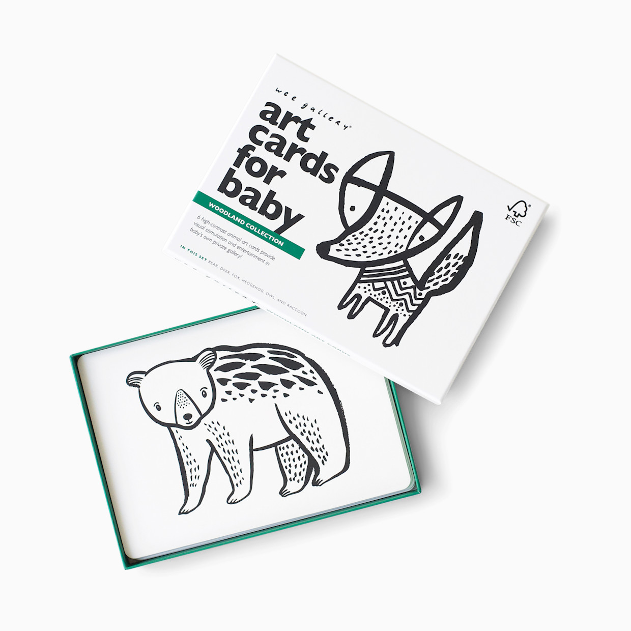 Wee Gallery Art Cards for Baby - Woodland Collection.