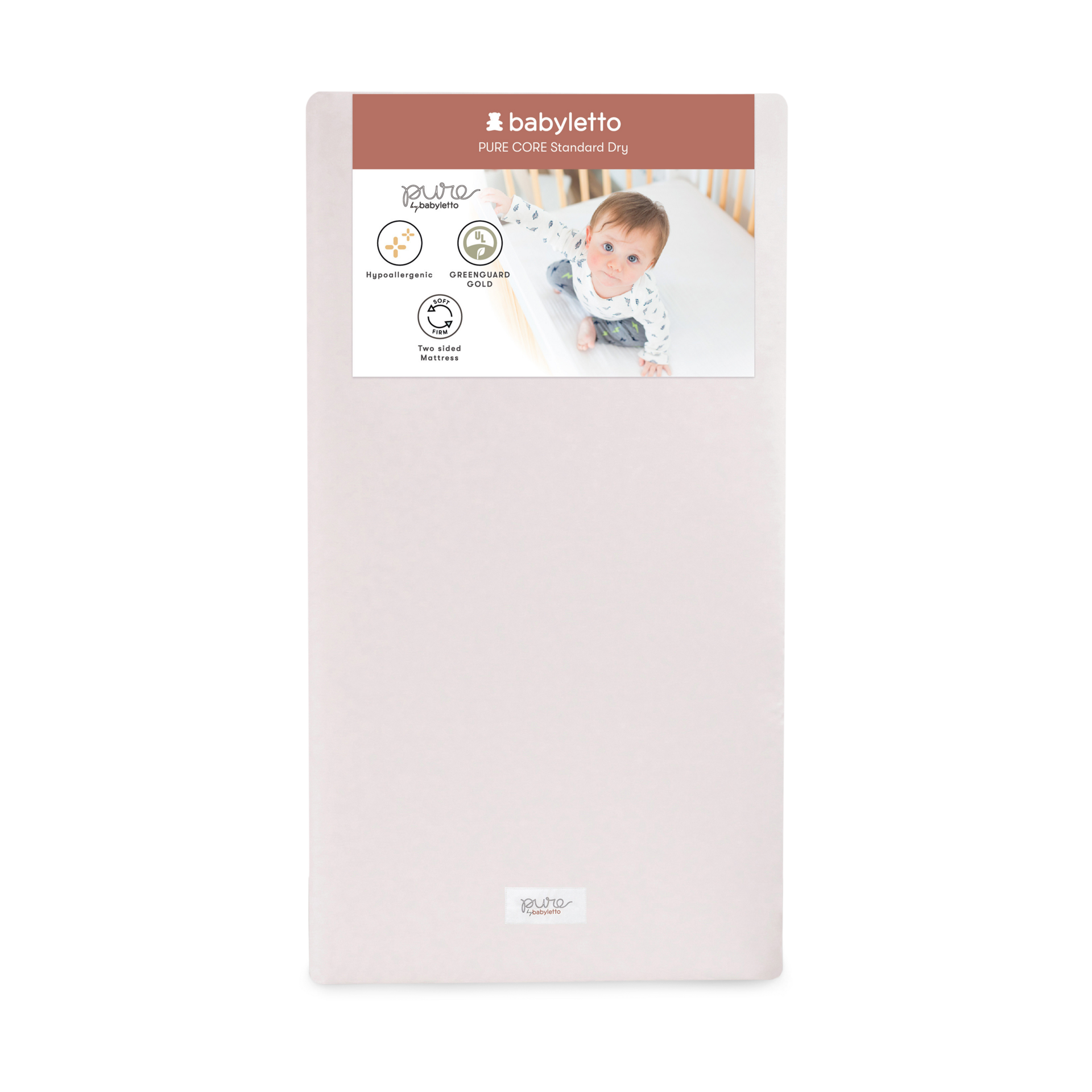 babyletto Pure Core Crib Mattress With Dry Waterproof Cover.