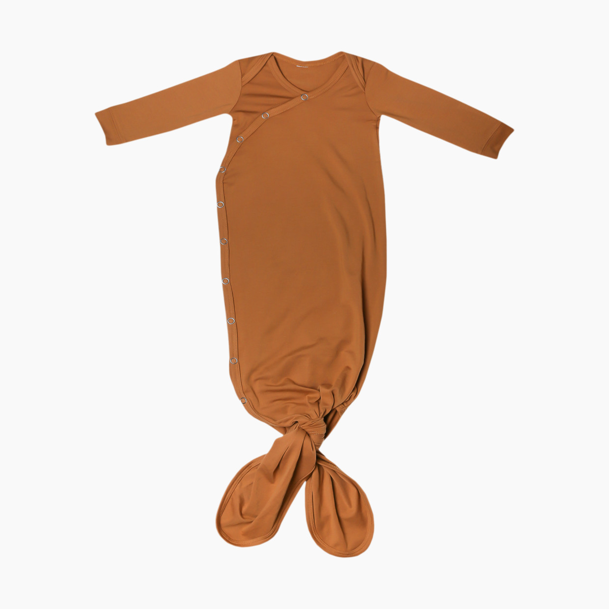 Copper Pearl Knotted Gown - Camel, 0-4 M.