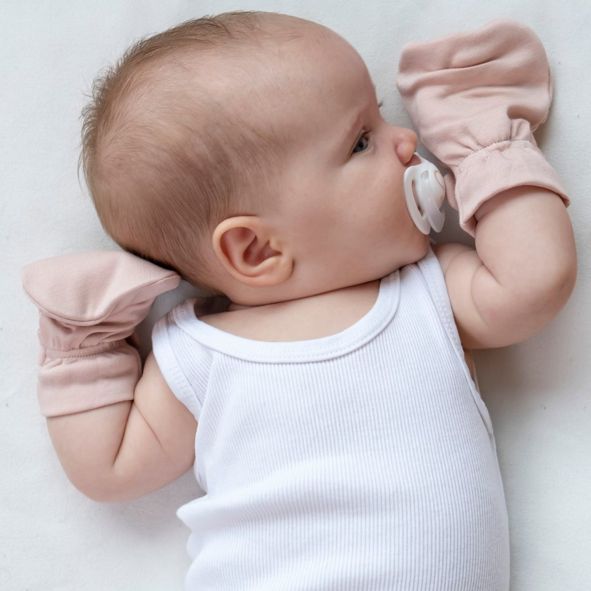 Goumi Kids Stay on Baby Mitts (2 Pack) Abstract Floral + Rose, 36 M Babylist Shop