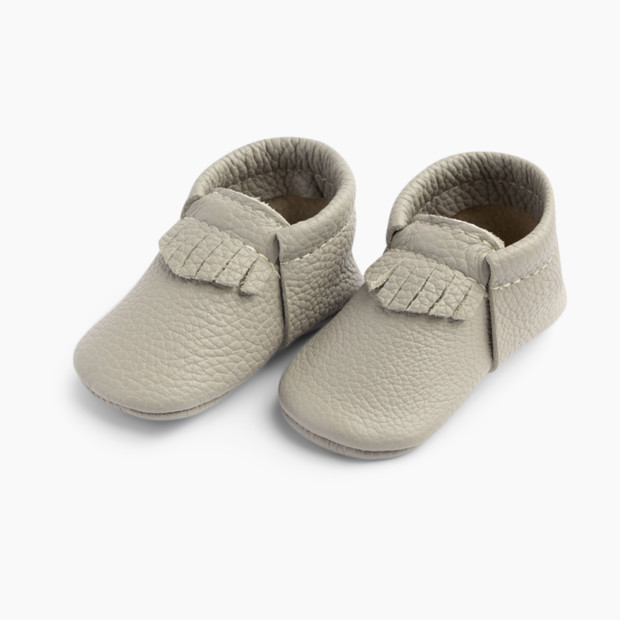 Freshly Picked First Pair Moccasin - Stone, Size 0 (0-3 Months).