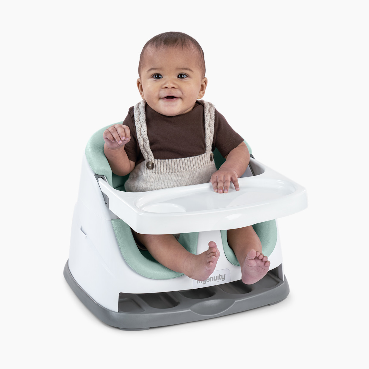 Ingenuity Baby Base 2-in-1 Feeding Booster and Floor Seat - Mist.
